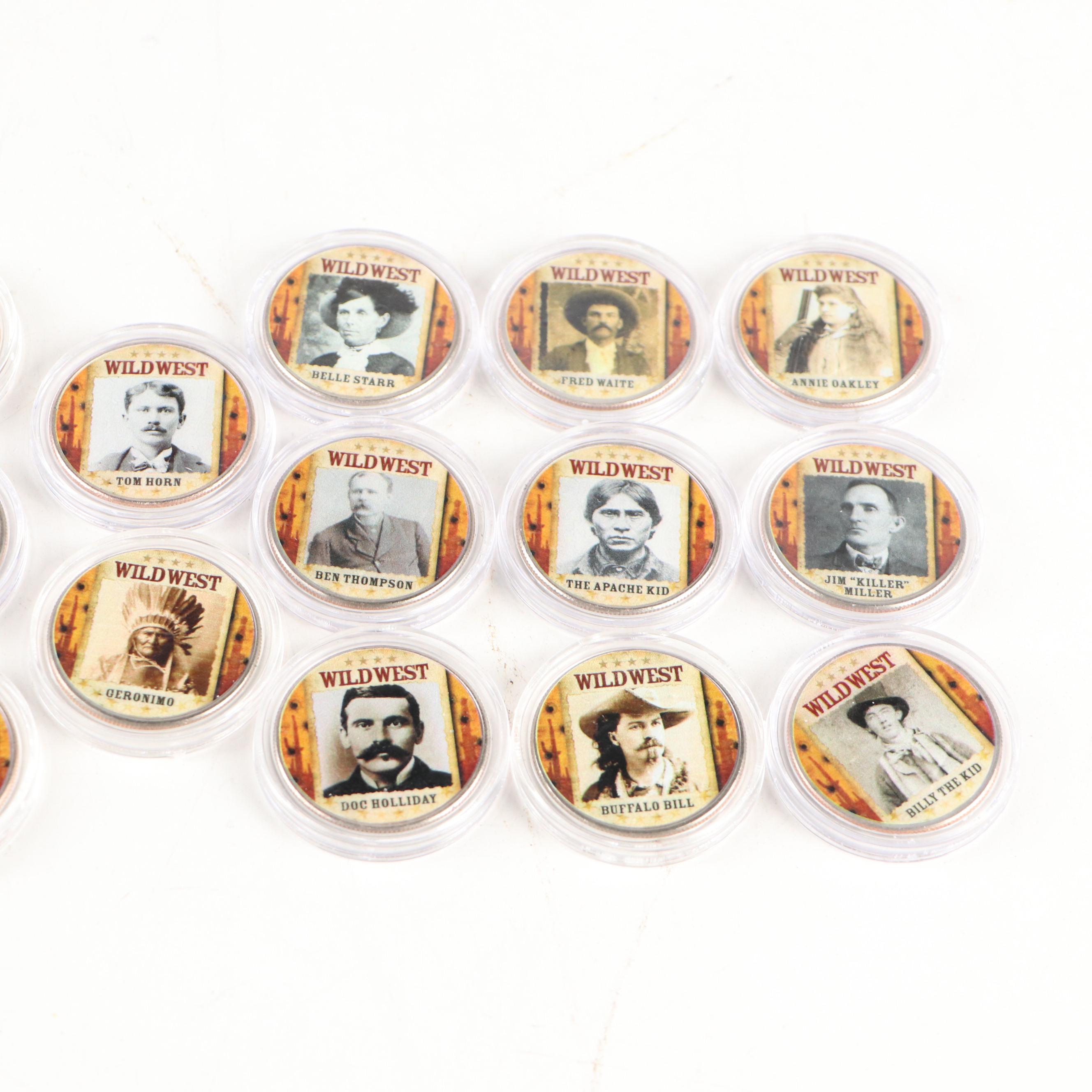 Wyatt Earp "Gun Fight at OK Corral" Folding Knife with Half Dollars and More