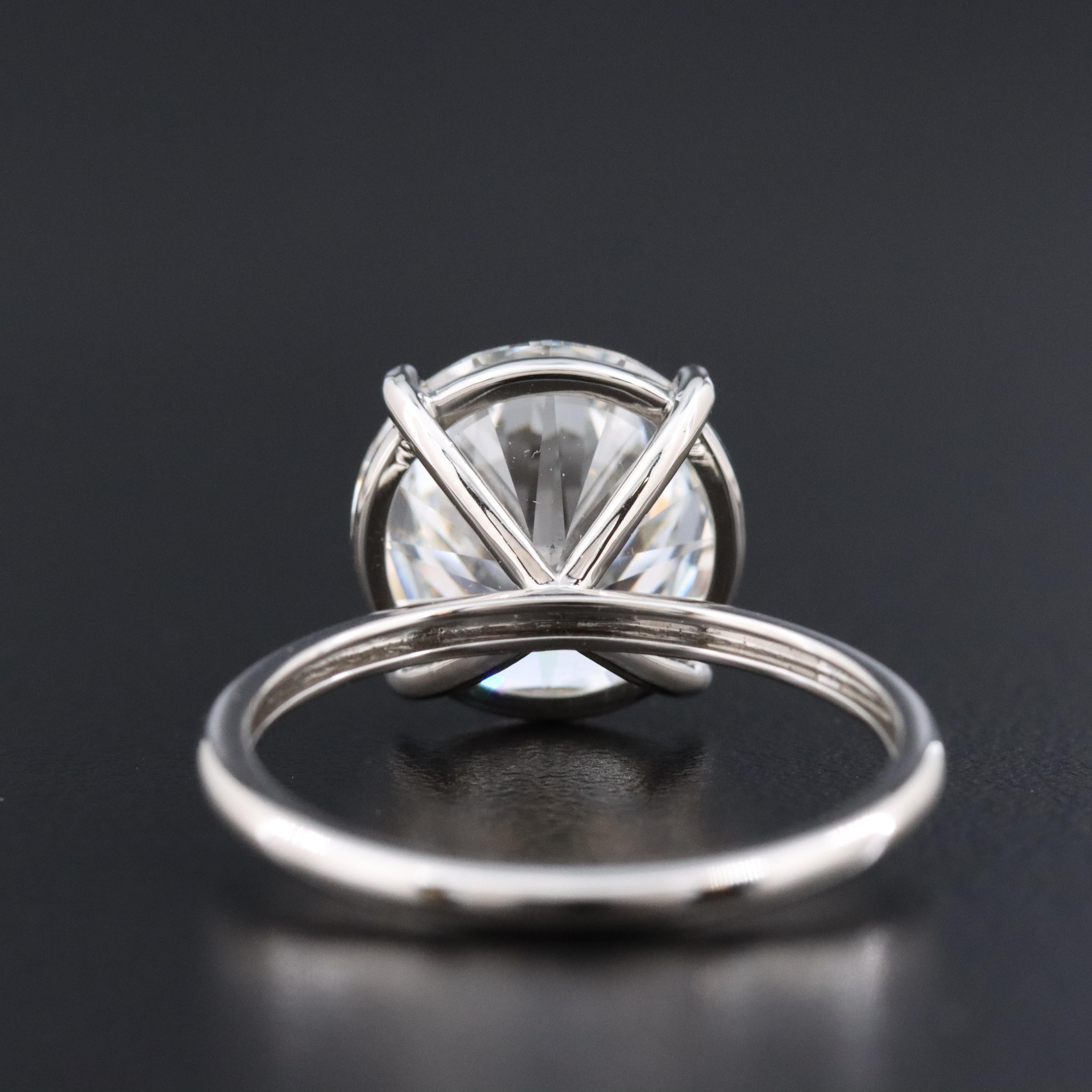 Platinum 5.01 CT Lab Grown Diamond Solitaire Ring with IGI Report