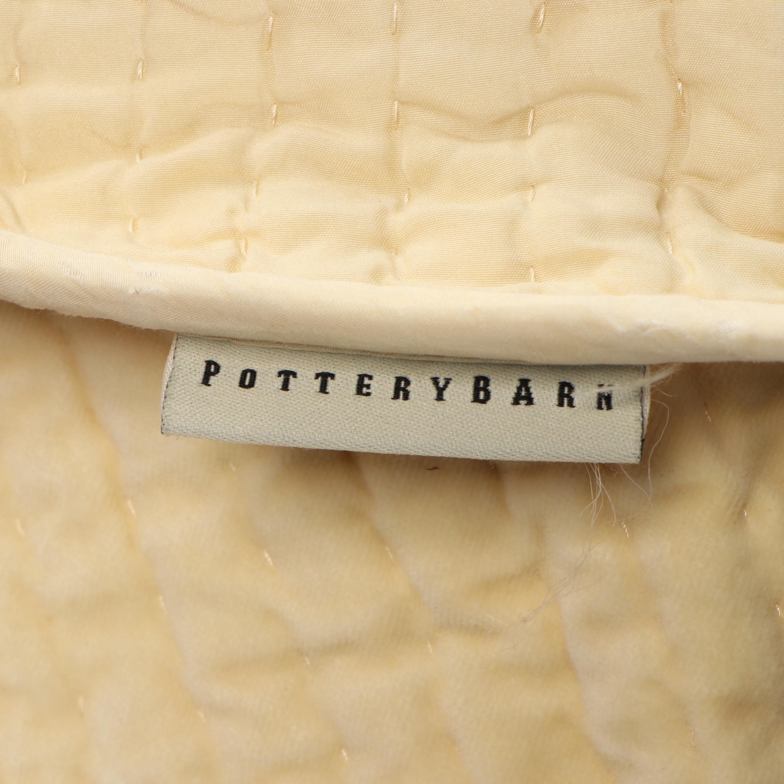 Pottery Barn Hand-Quilted Coverlet with Faux Fur Throw