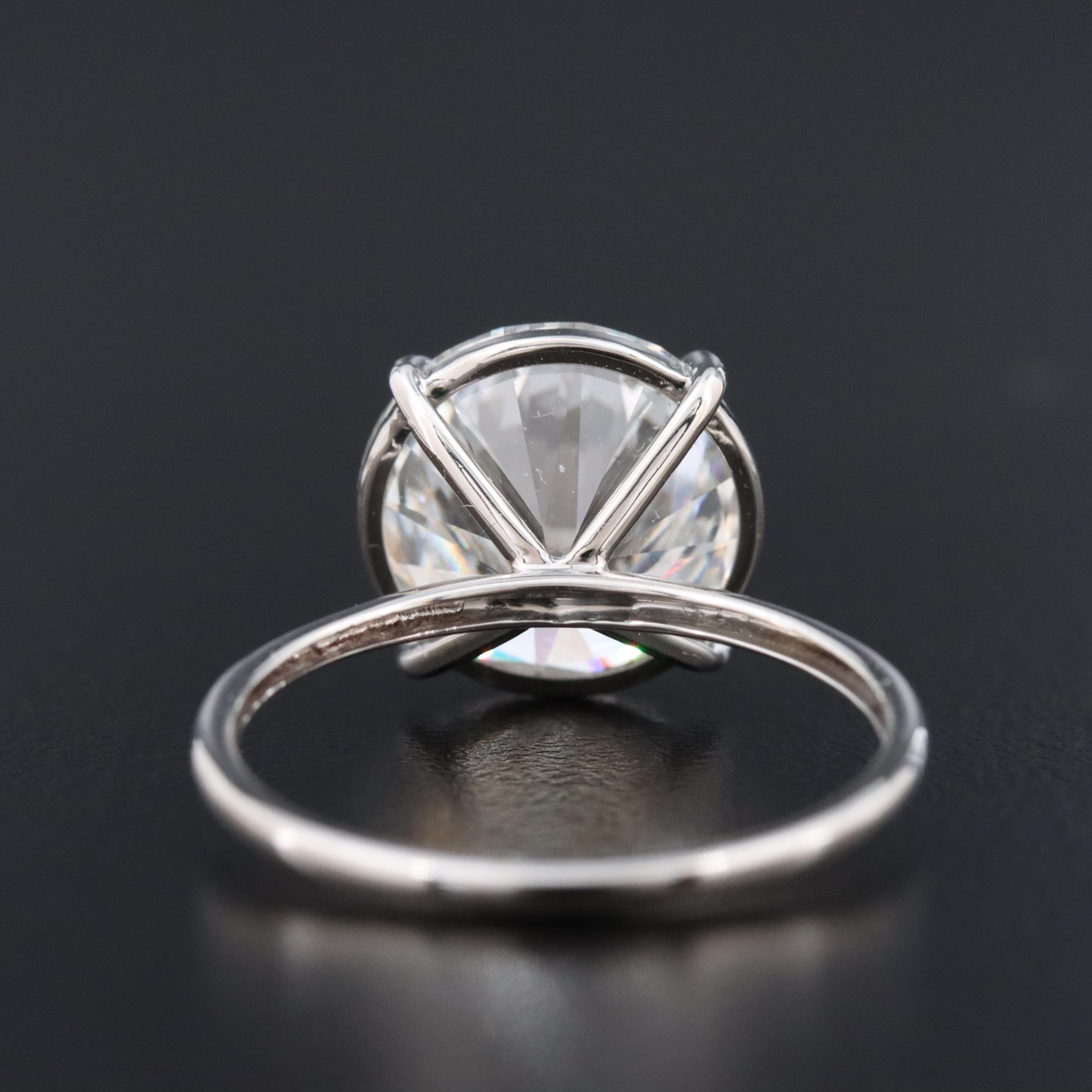 Platinum 5.01 CT Lab Grown Diamond Solitaire Ring with IGI Report