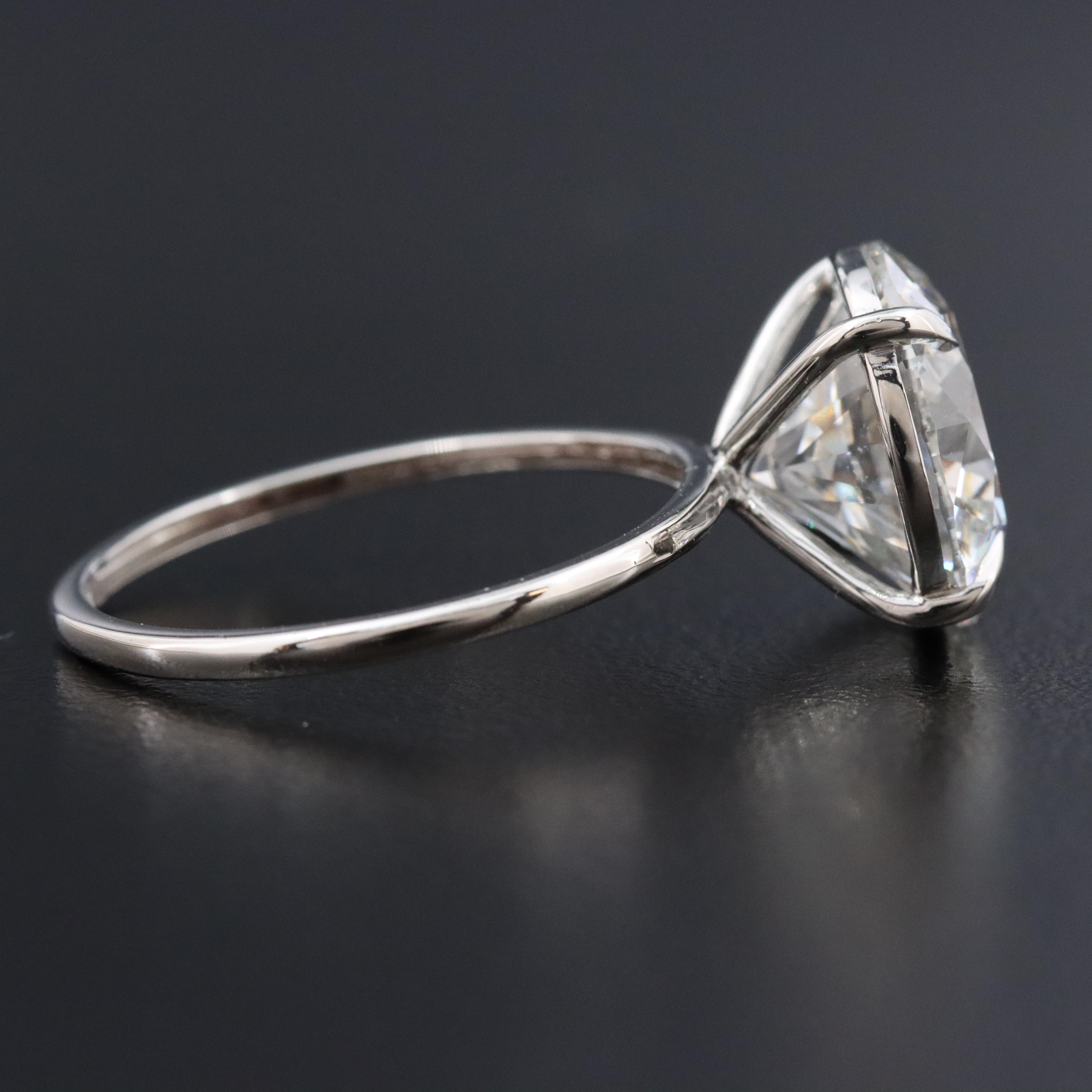 Platinum 5.01 CT Lab Grown Diamond Solitaire Ring with IGI Report