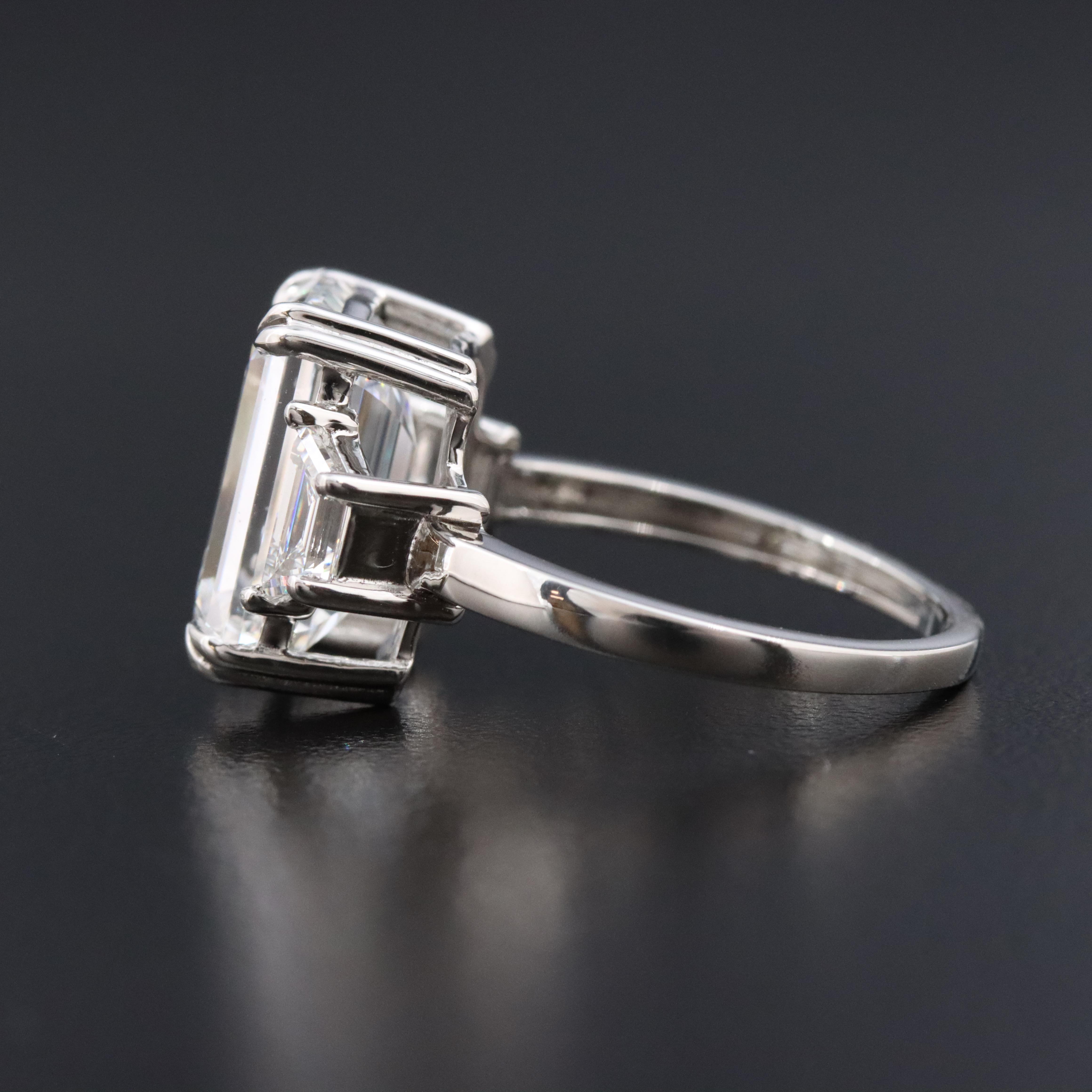 Platinum 7.02 CTW Lab Grown Diamond Ring with IGI Report