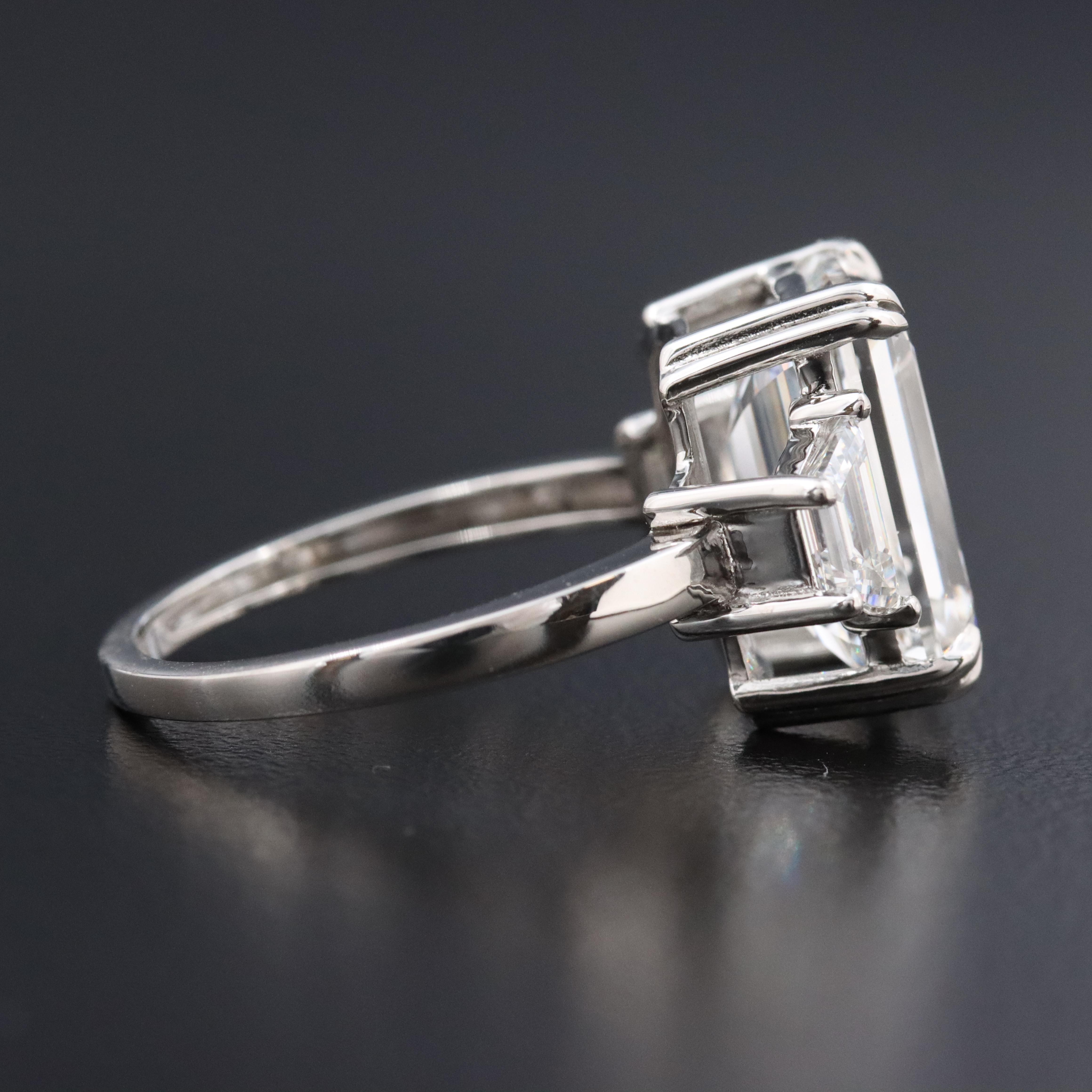 Platinum 7.02 CTW Lab Grown Diamond Ring with IGI Report