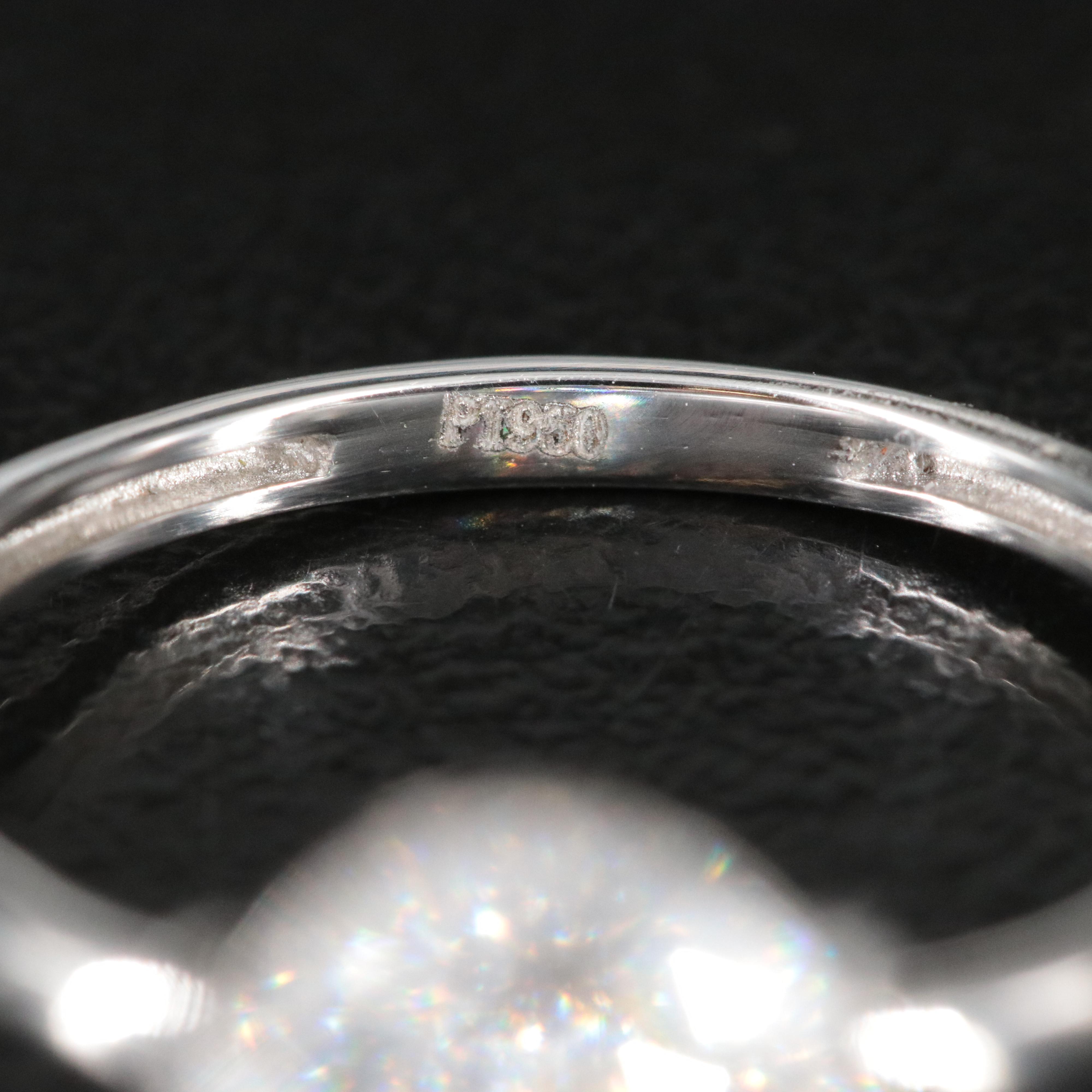 Platinum 4.22 CT Lab Grown Diamond Solitaire Ring with IGI Report