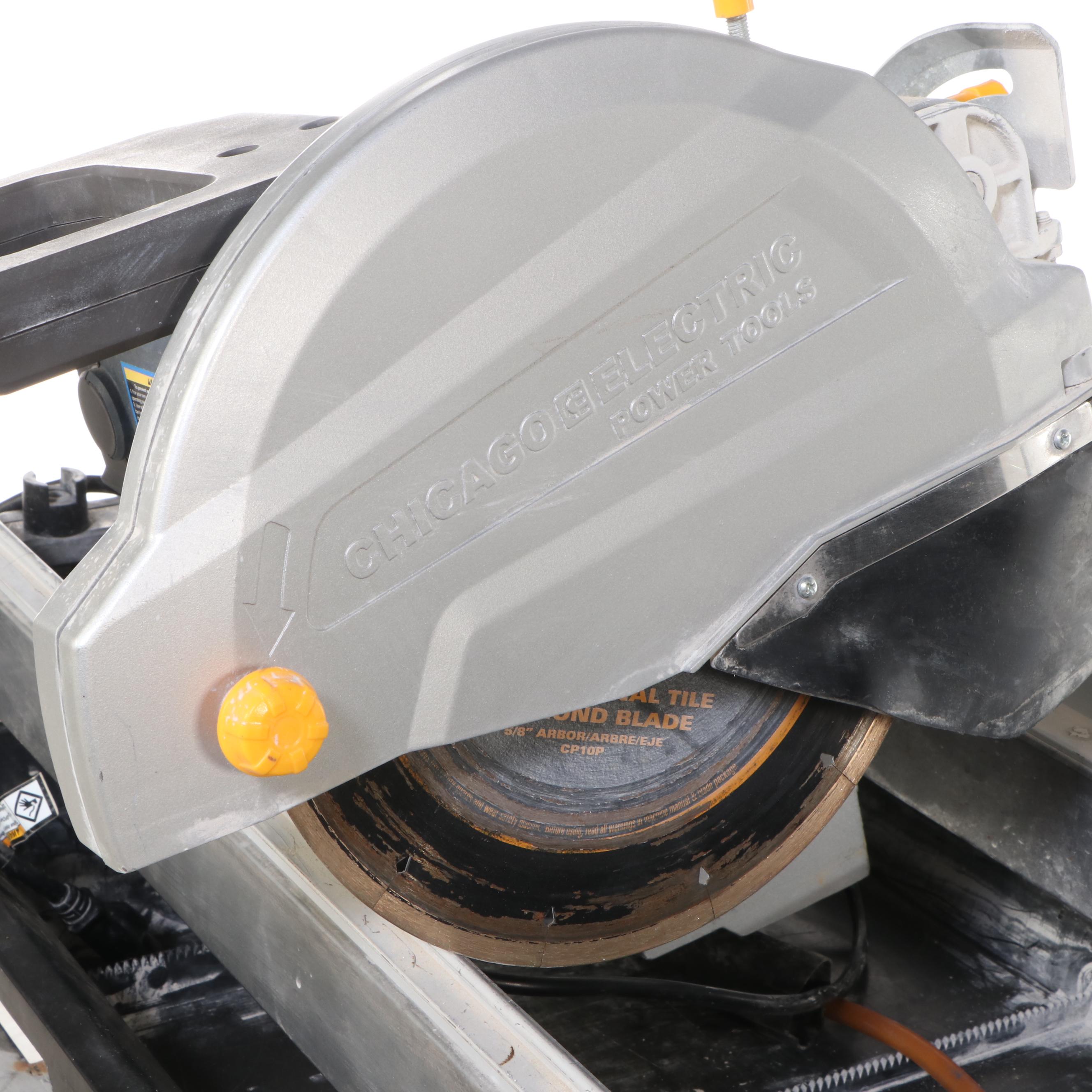 Chicago Electric 10-Inch Wet/Tile and Brick Saw with Stand