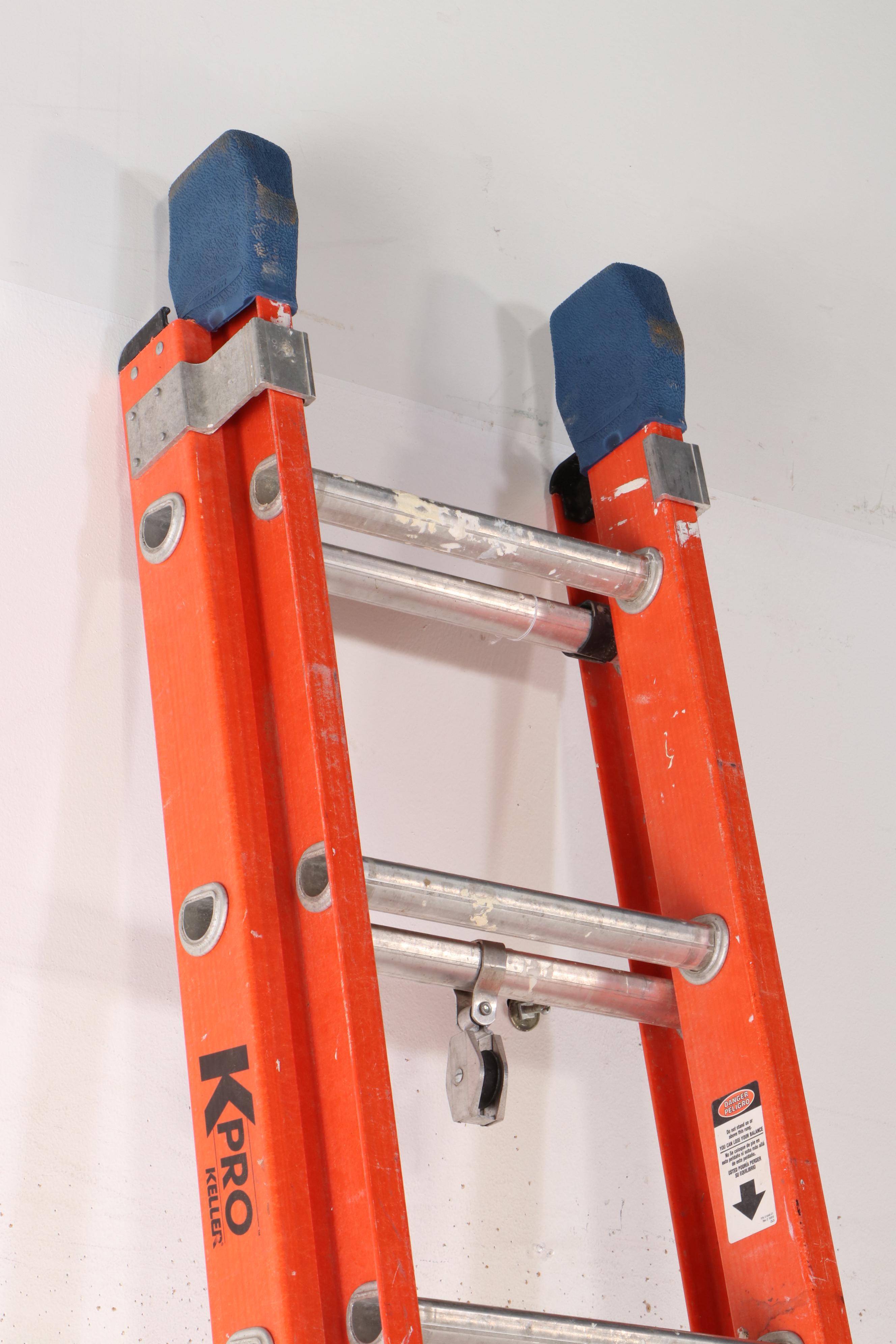 Keller K-Pro Extra Heavy Duty 20' Ladder with Rail Extensions