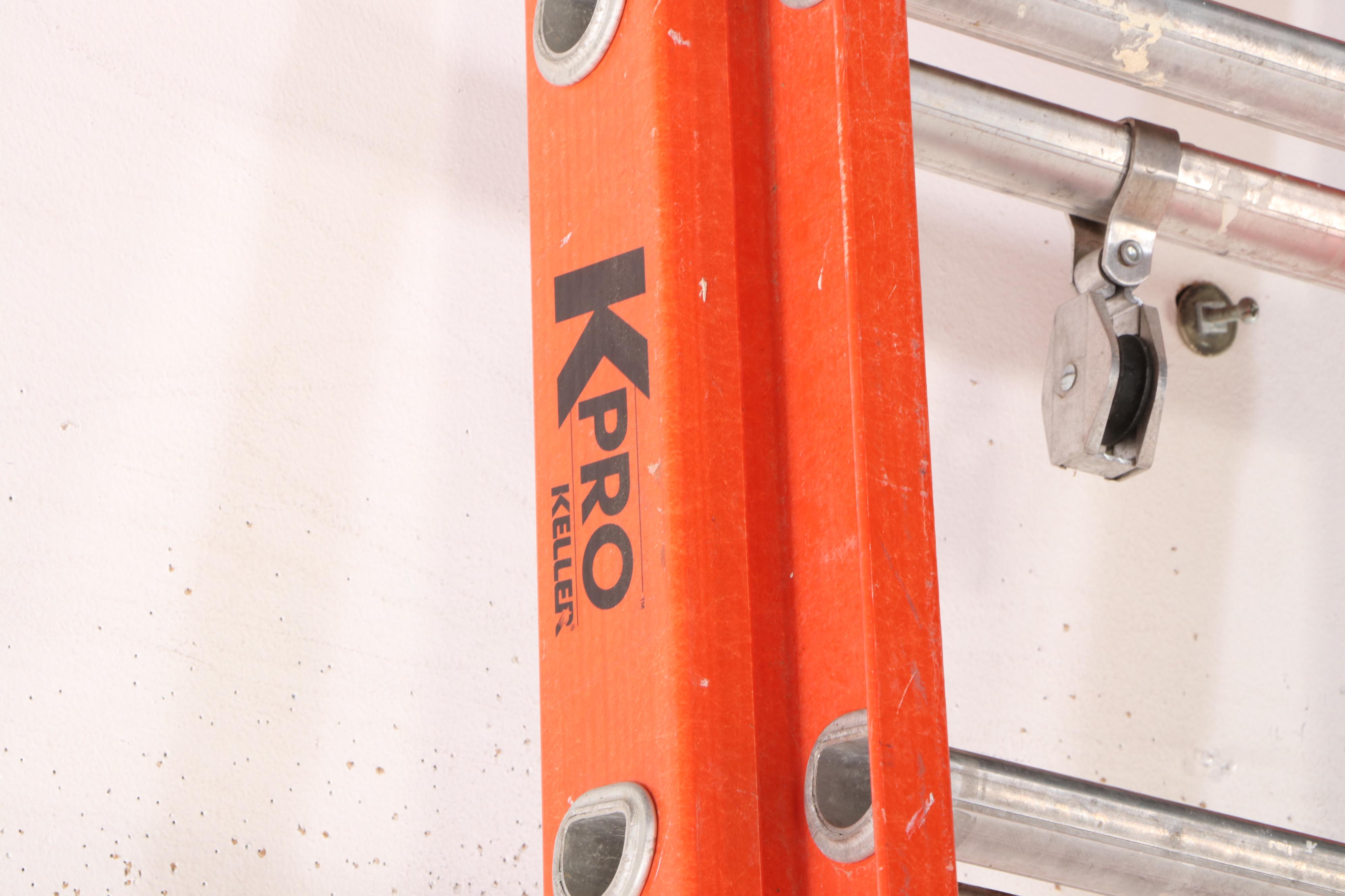 Keller K-Pro Extra Heavy Duty 20' Ladder with Rail Extensions