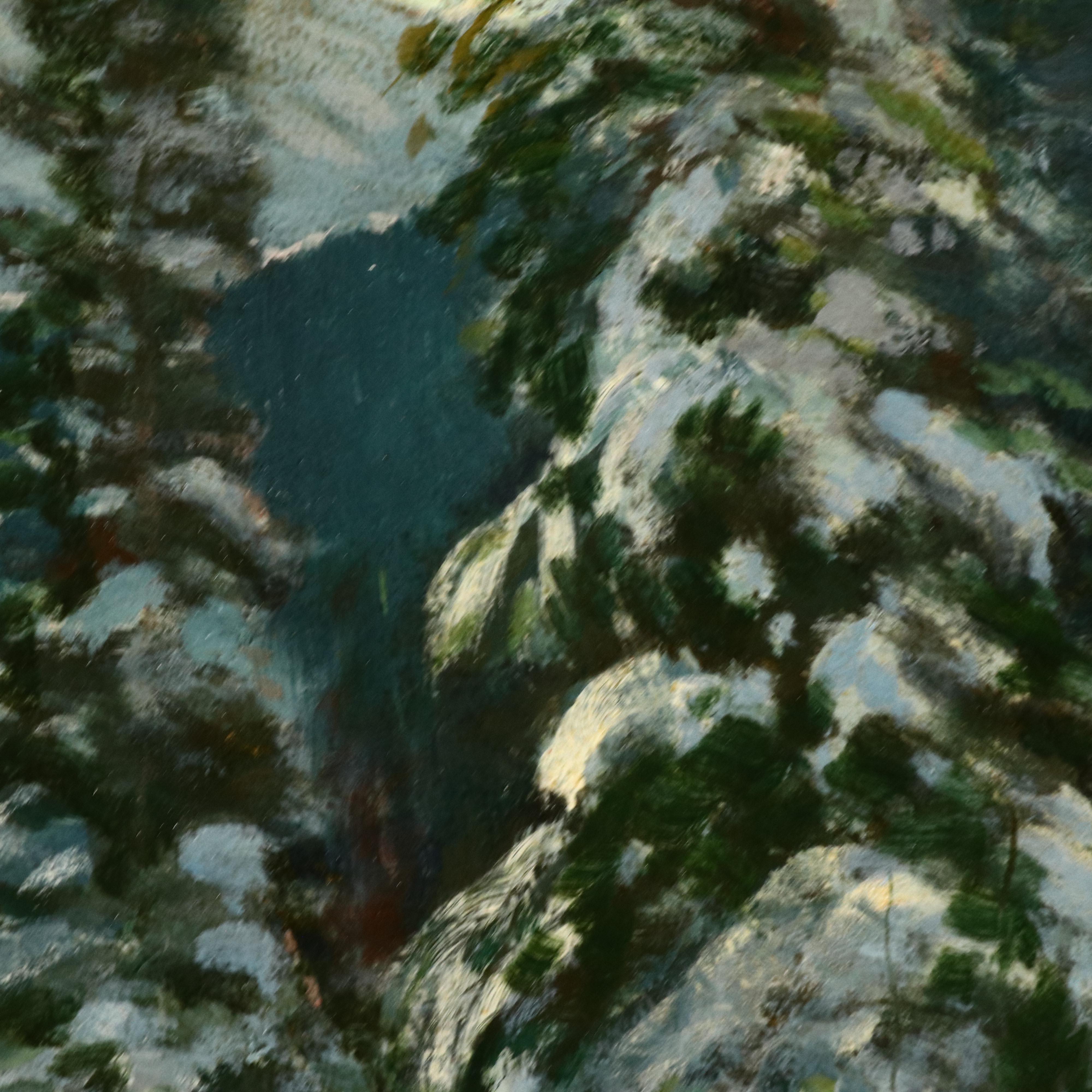 Dave Stirling Oil Painting "Winter Evening," 1950