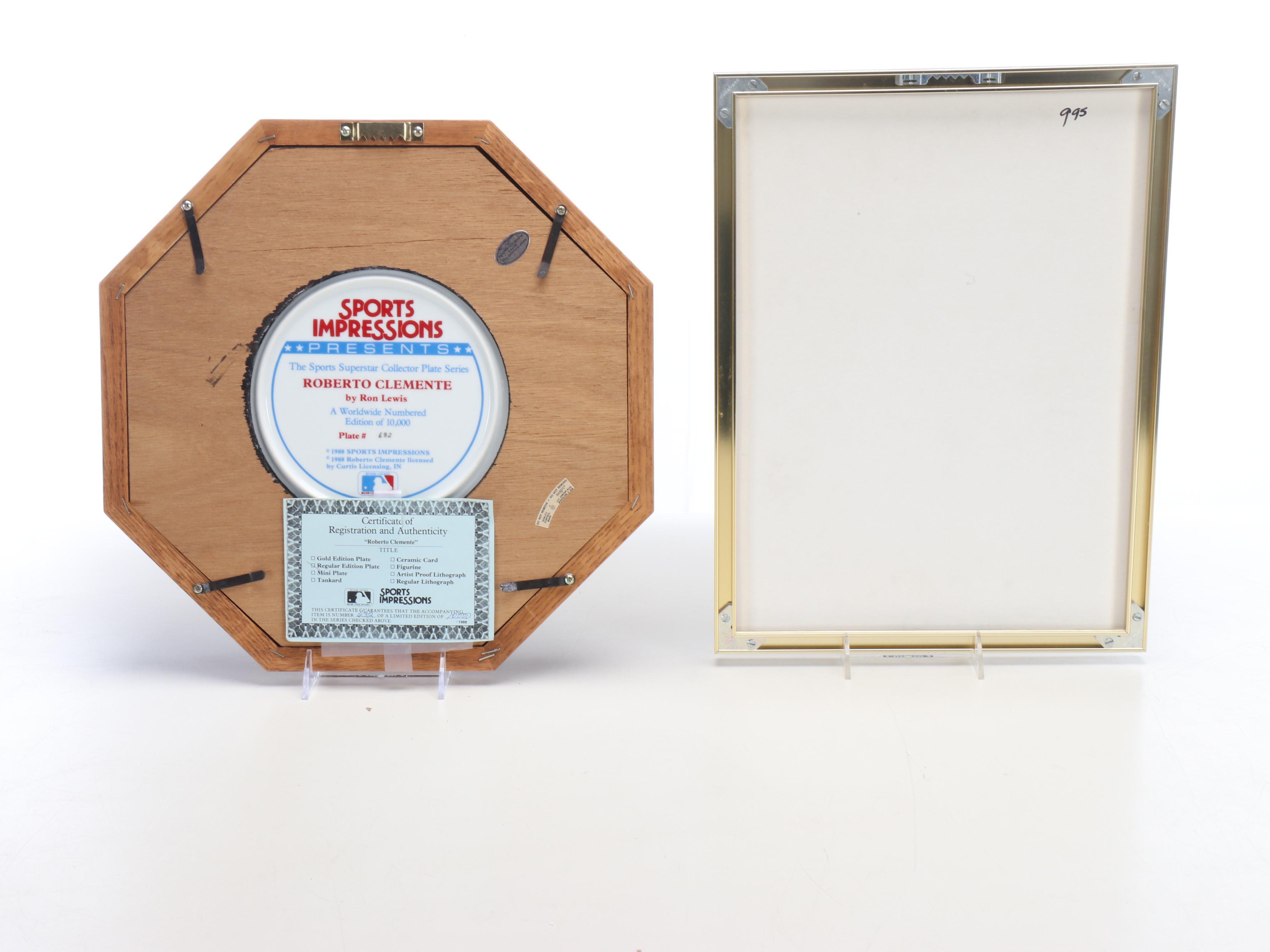 Roberto Clemente Themed Baseball Bats, Figurines, Books, and More