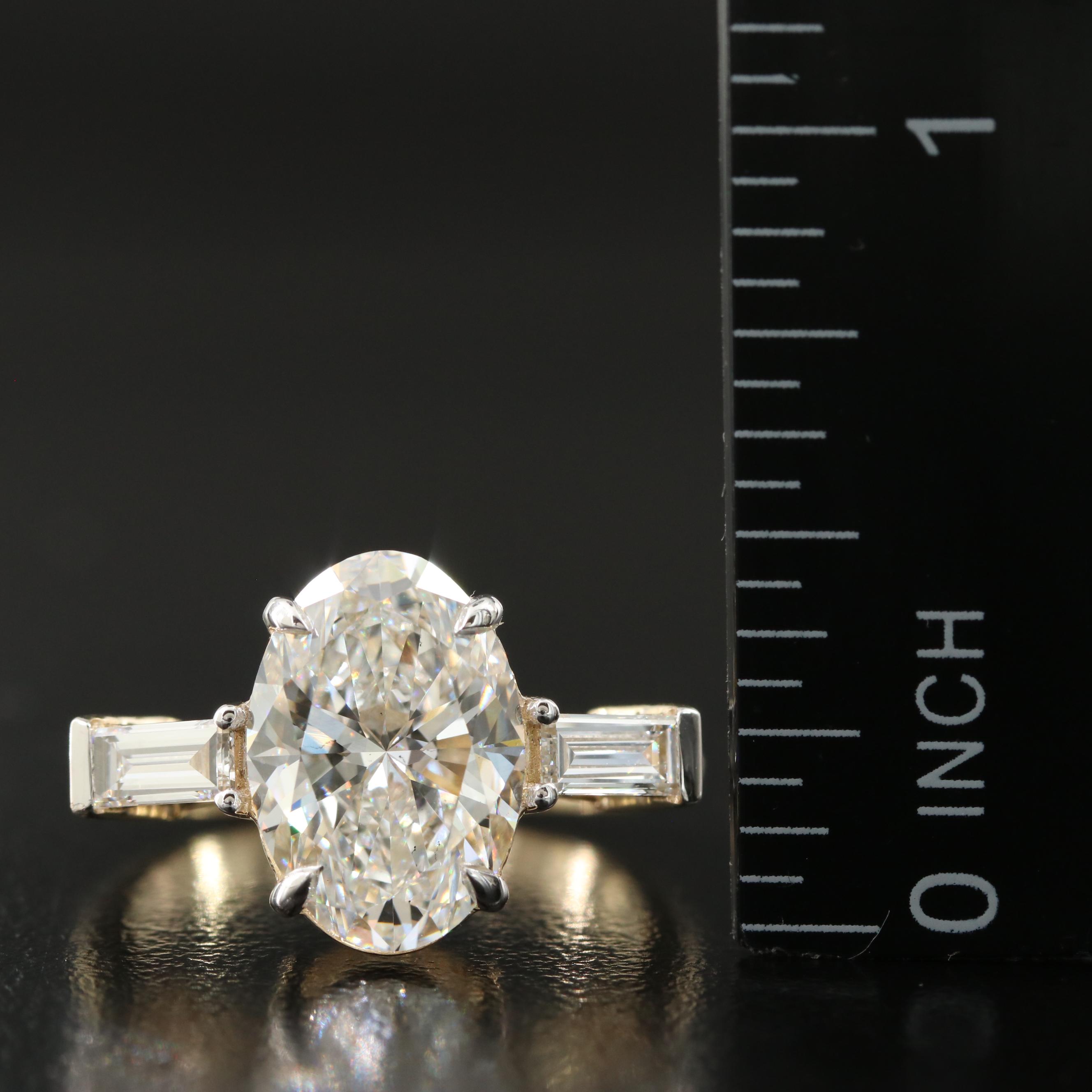 14K 4.48 CTW Lab Grown Diamond Ring with IGI Report