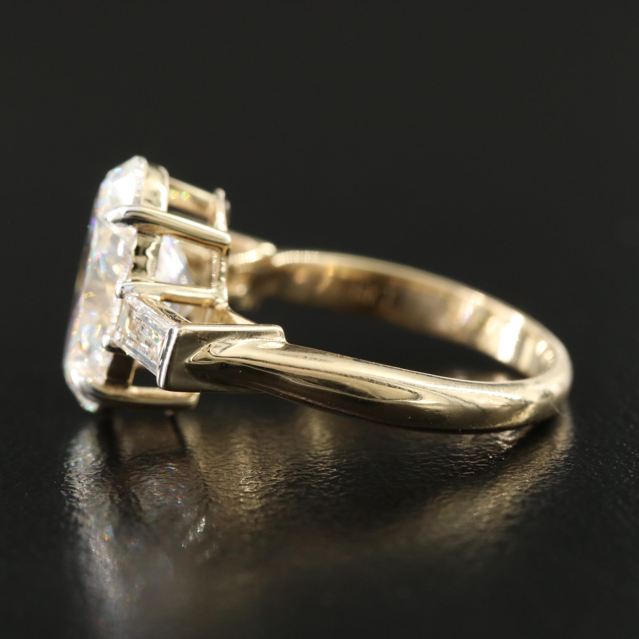 14K 4.48 CTW Lab Grown Diamond Ring with IGI Report