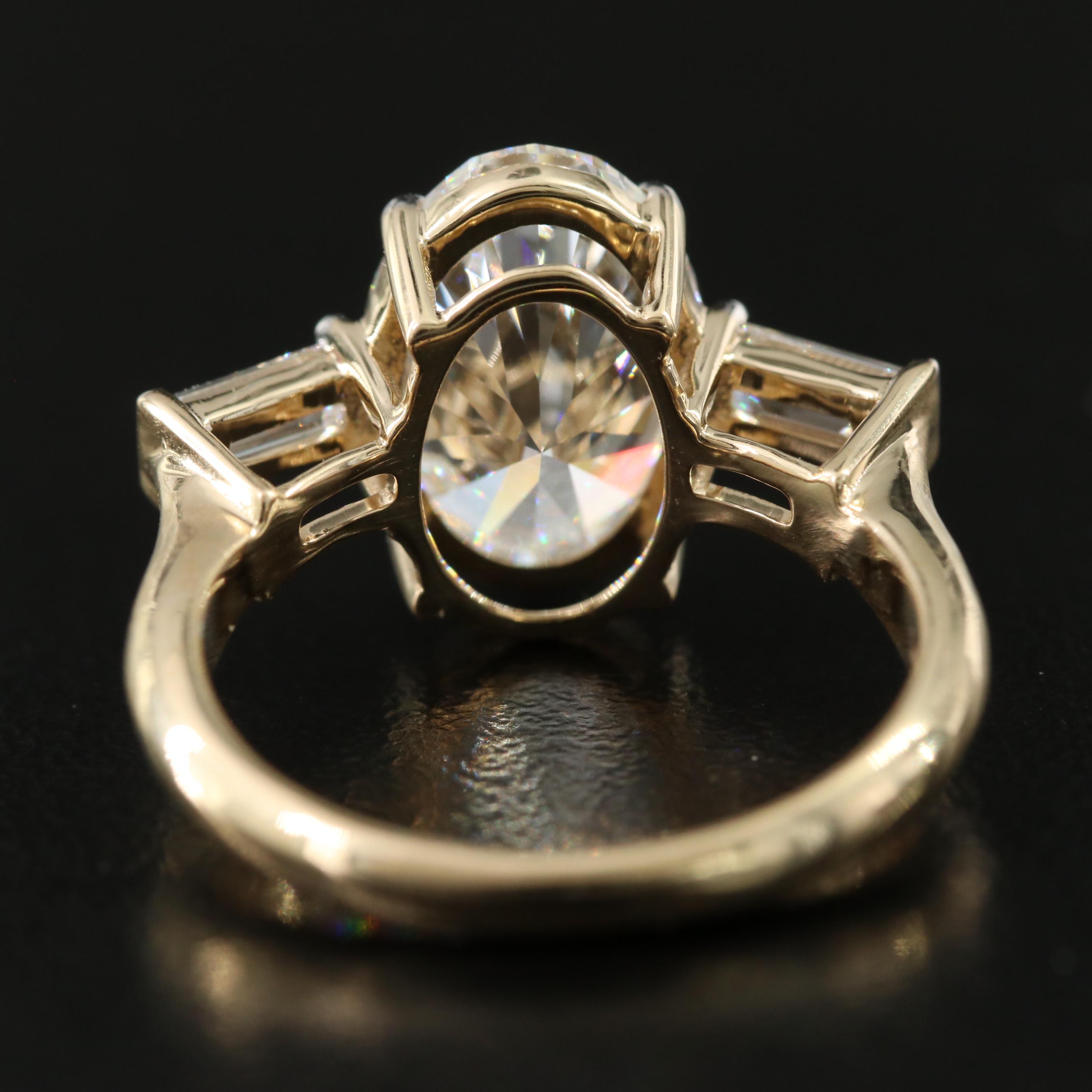 14K 4.48 CTW Lab Grown Diamond Ring with IGI Report