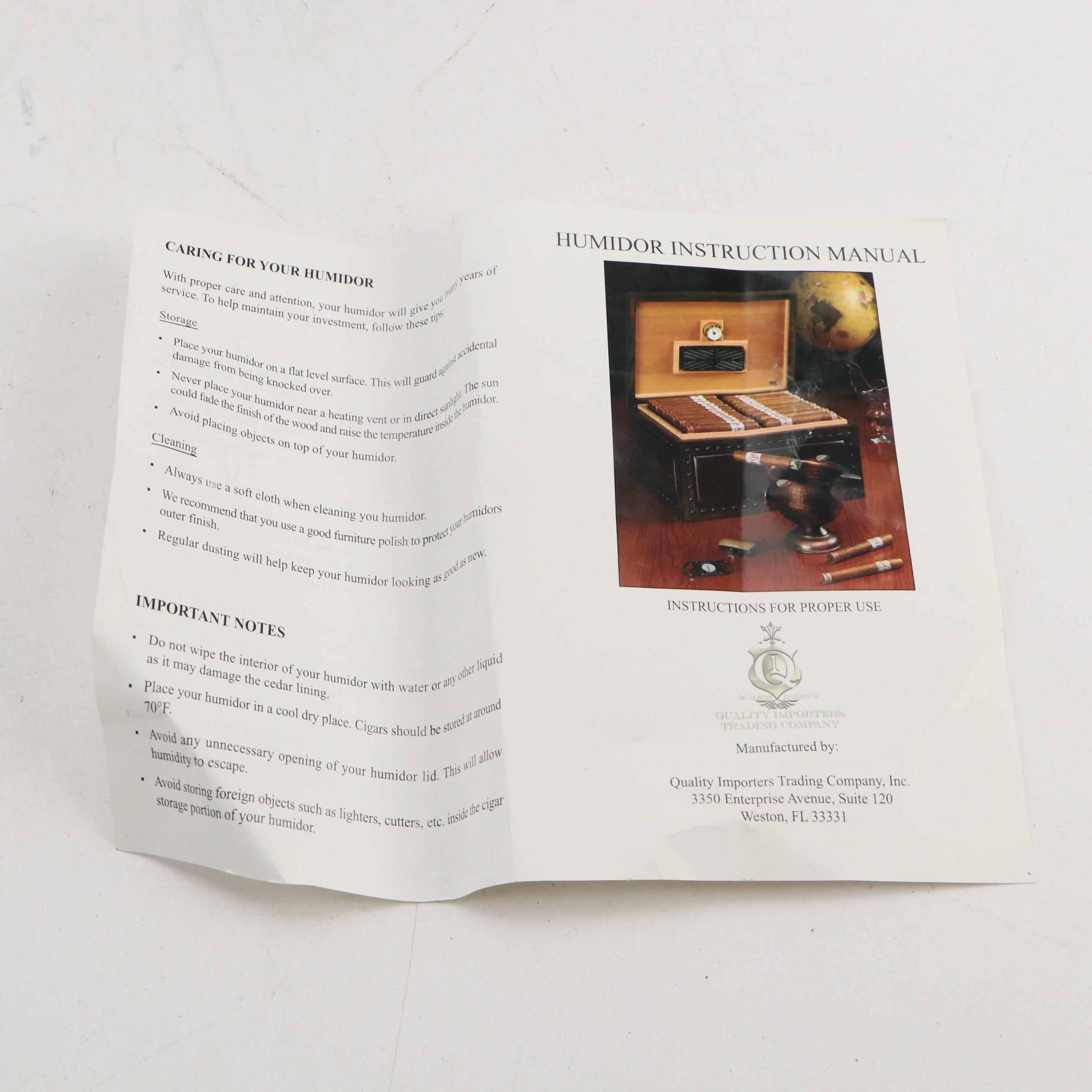 Quality Importers Trading Company Humidor with Poker Set