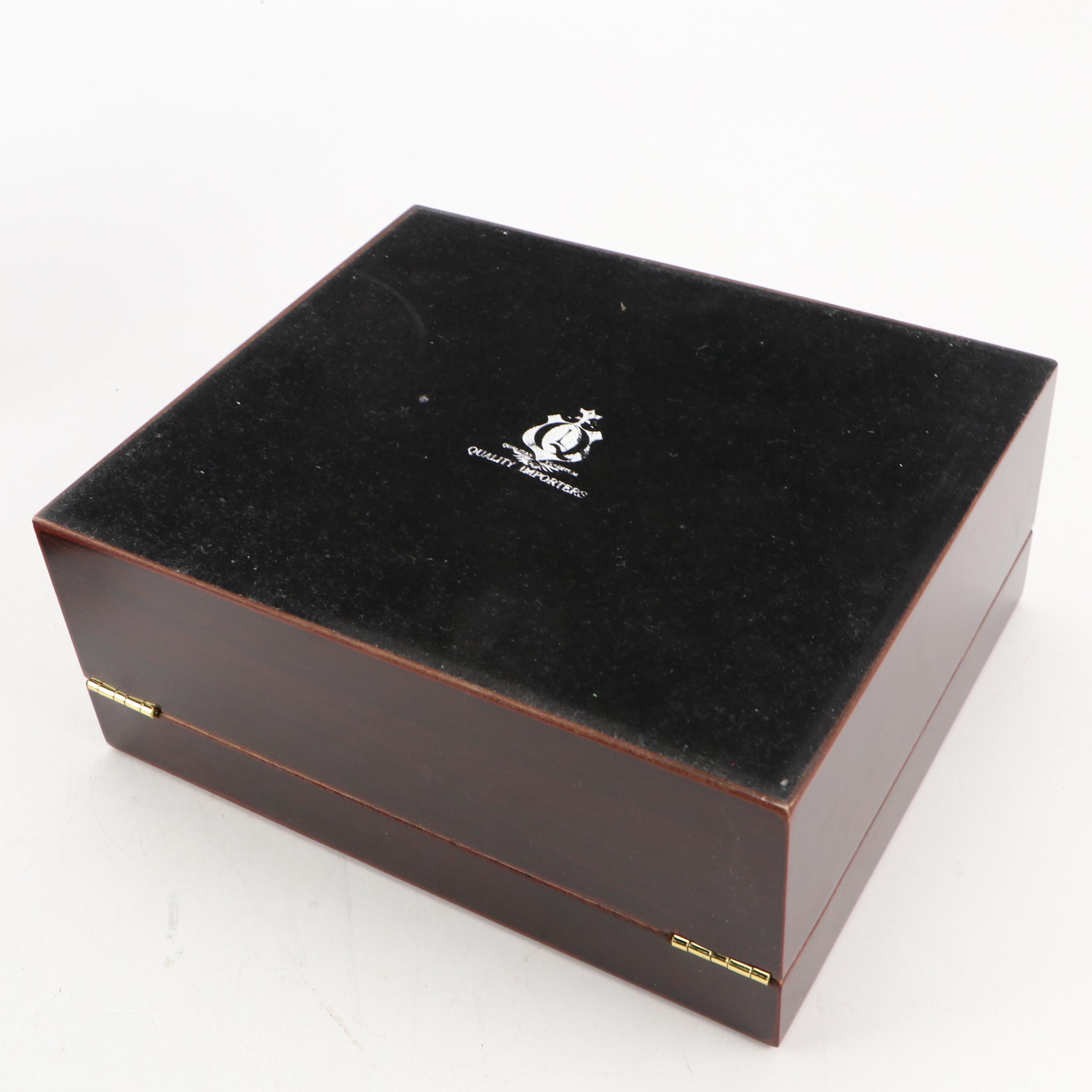 Quality Importers Trading Company Humidor with Poker Set