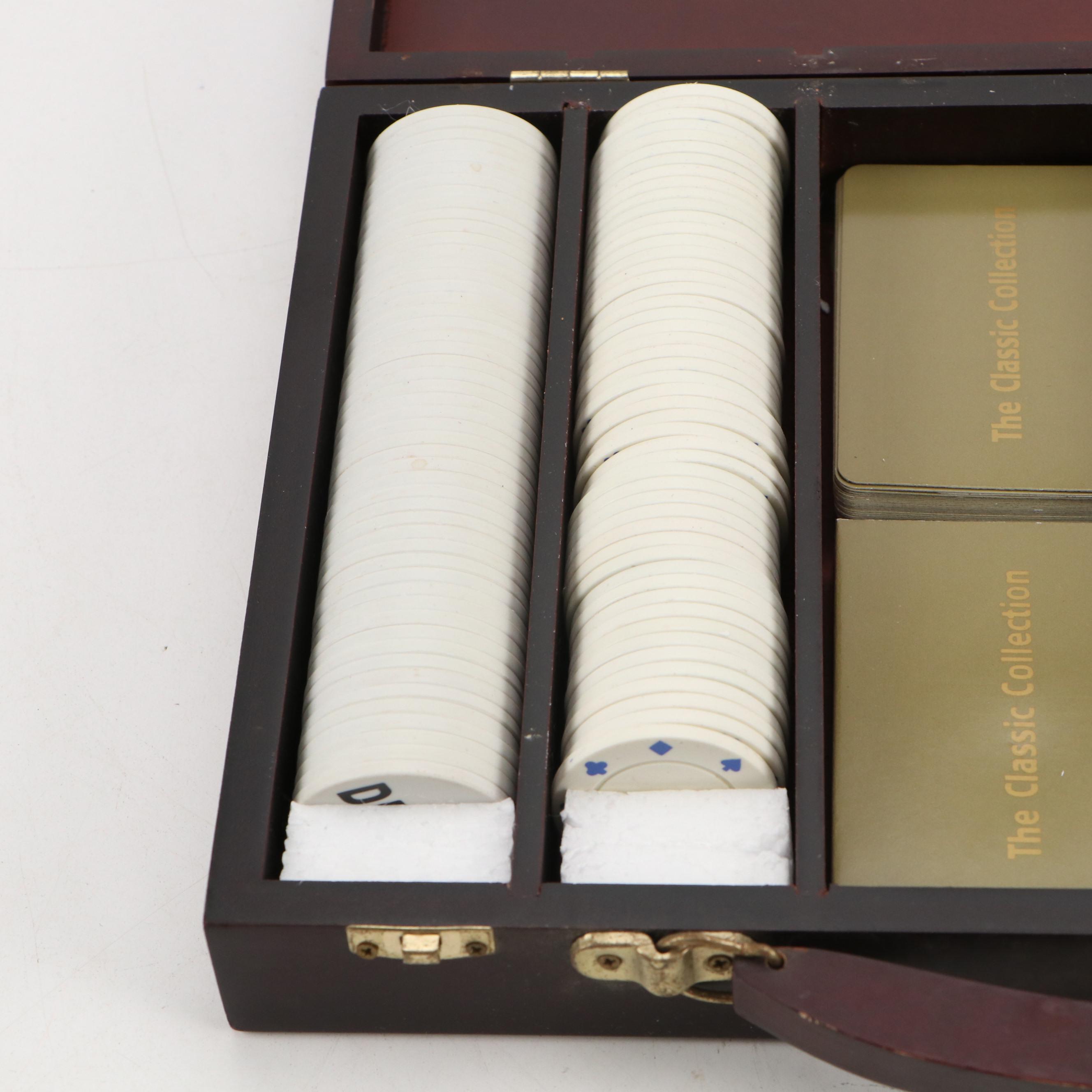 Quality Importers Trading Company Humidor with Poker Set
