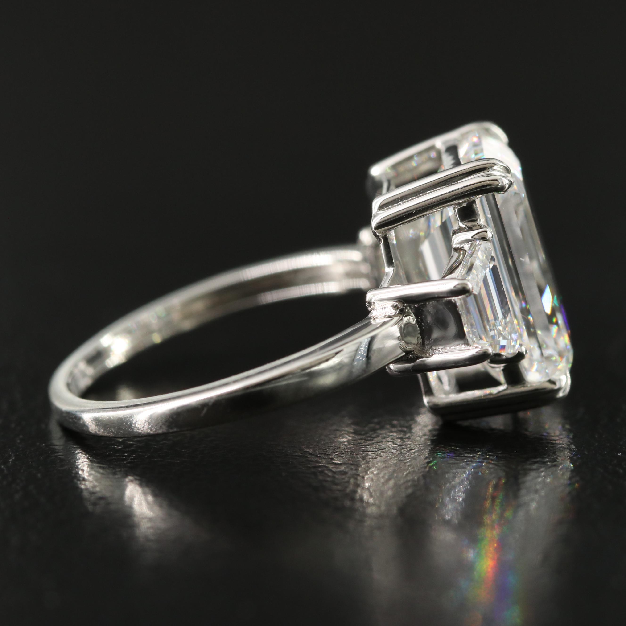 Platinum 6.58 CTW Lab Grown Diamond Ring with IGI Report