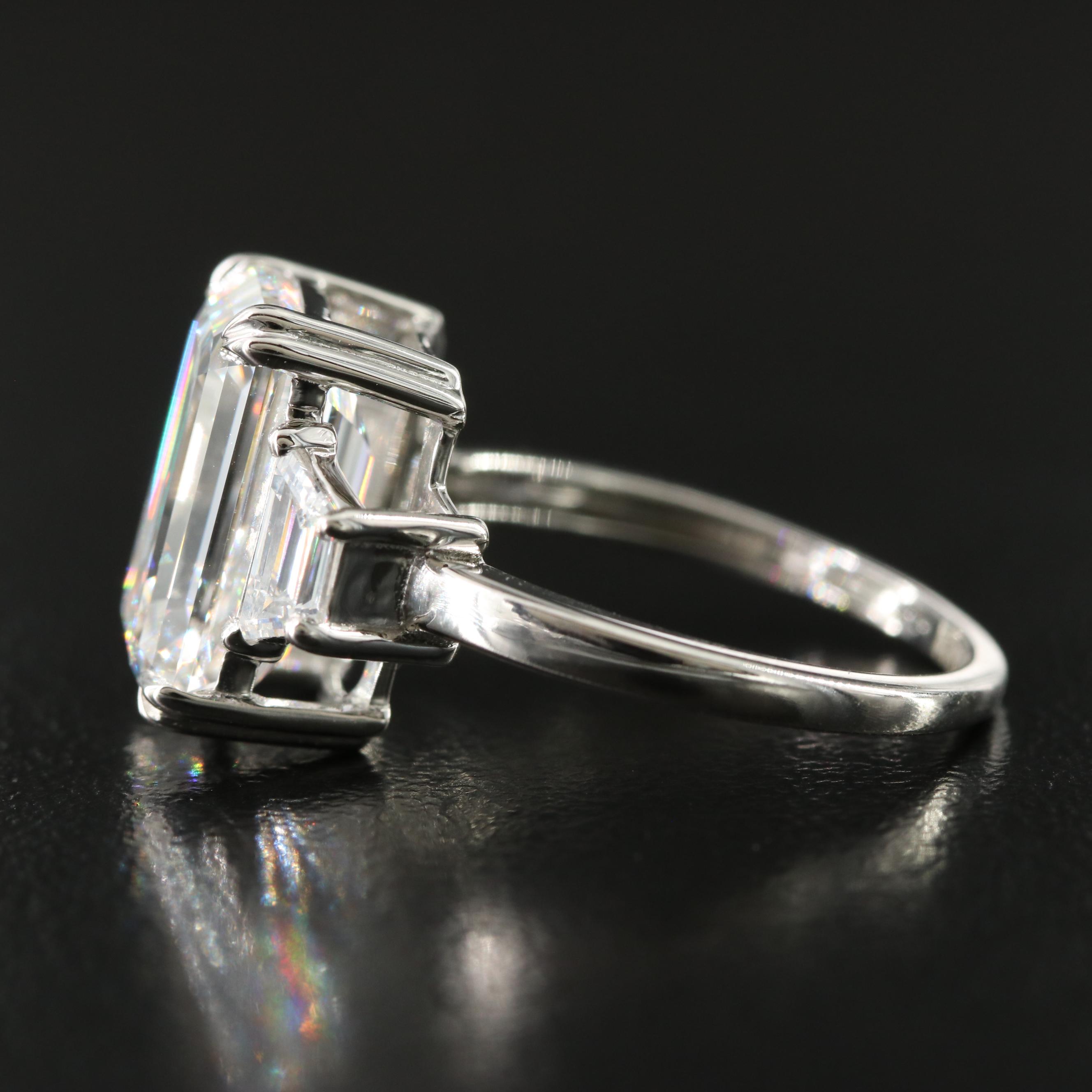 Platinum 6.58 CTW Lab Grown Diamond Ring with IGI Report