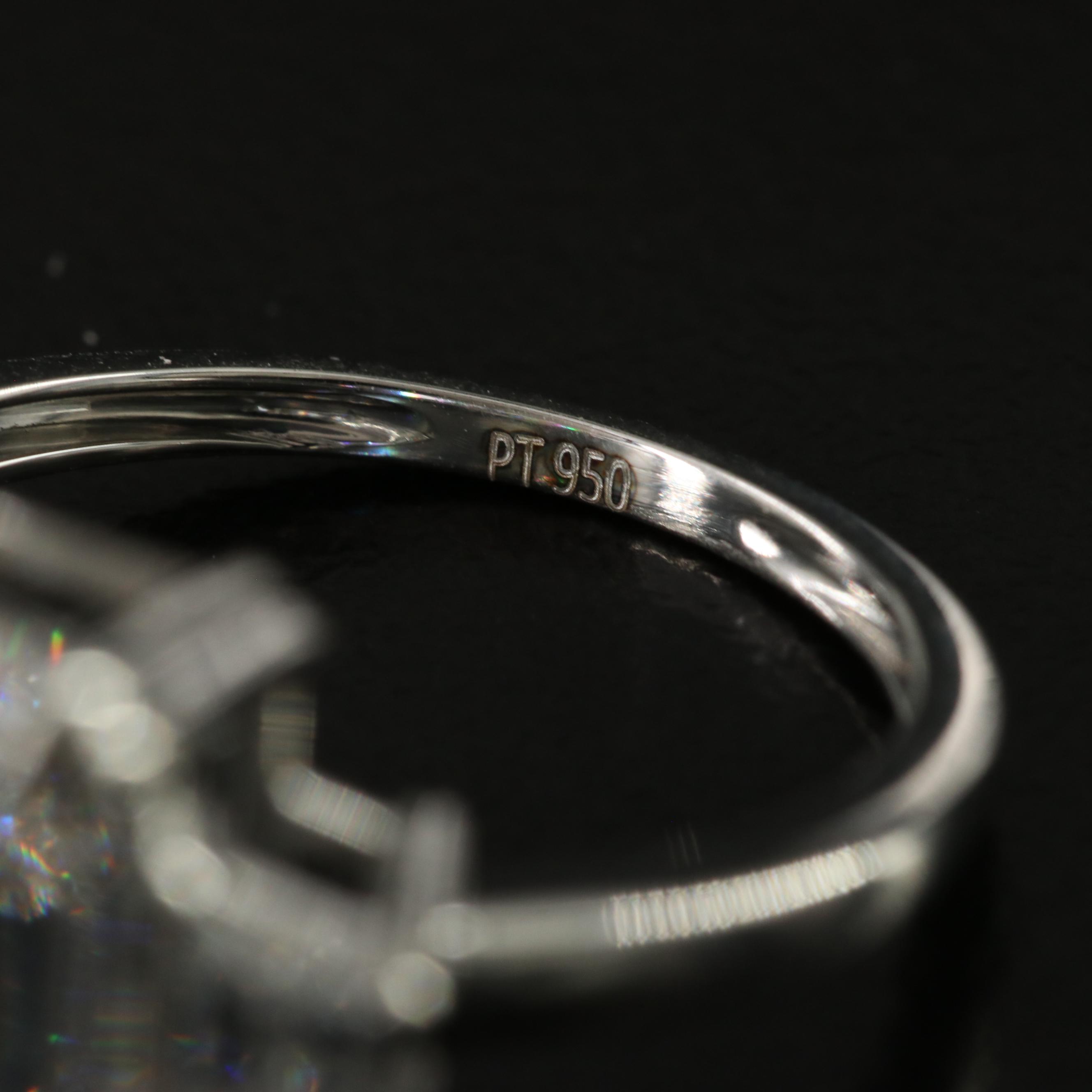 Platinum 6.58 CTW Lab Grown Diamond Ring with IGI Report