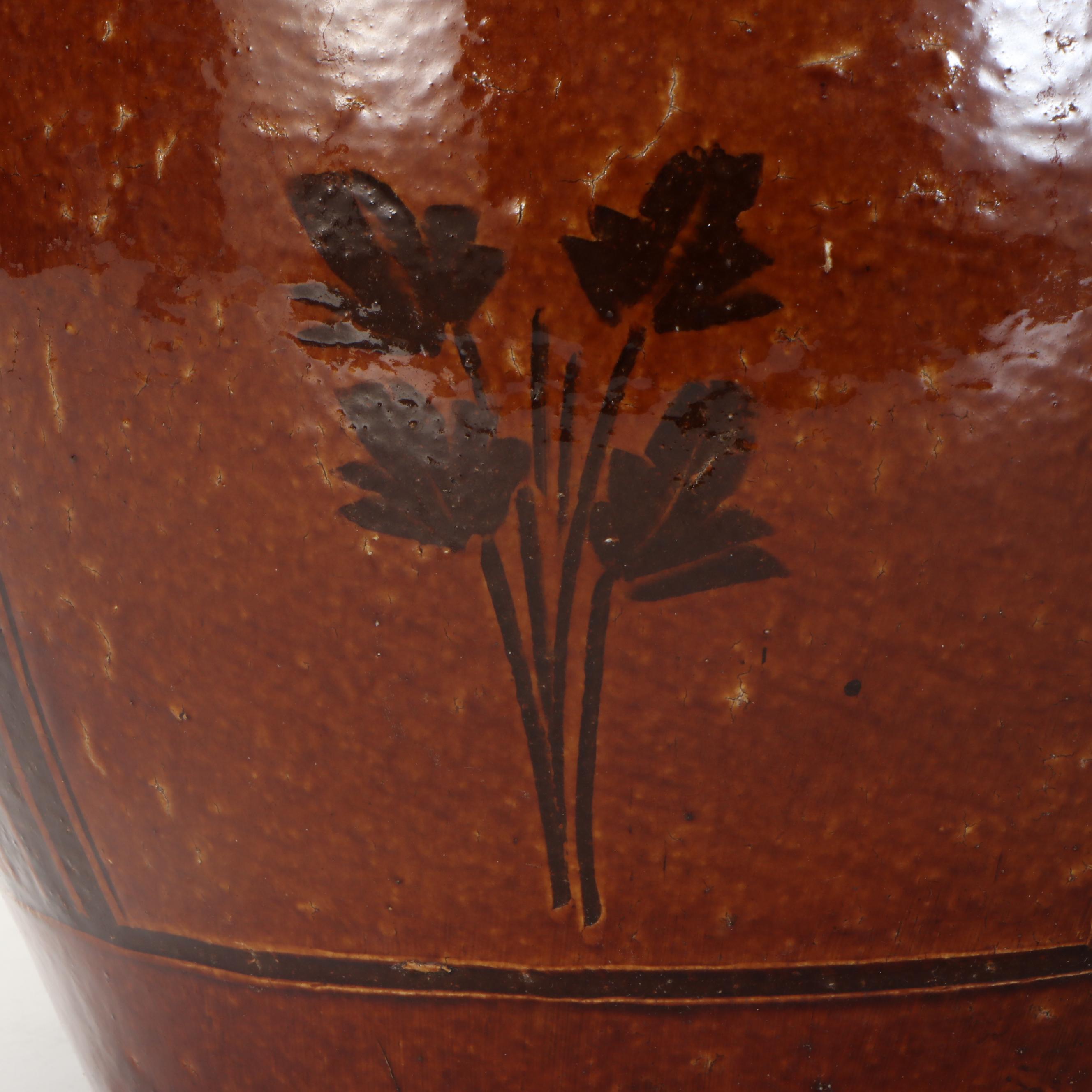Glazed Redware Jardinière