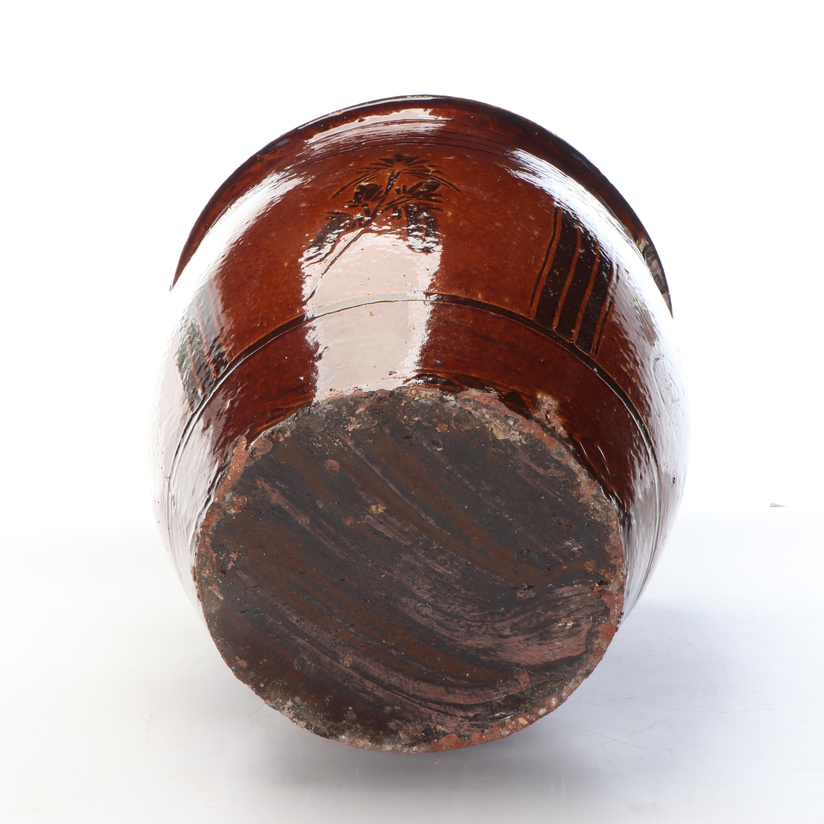 Glazed Redware Jardinière