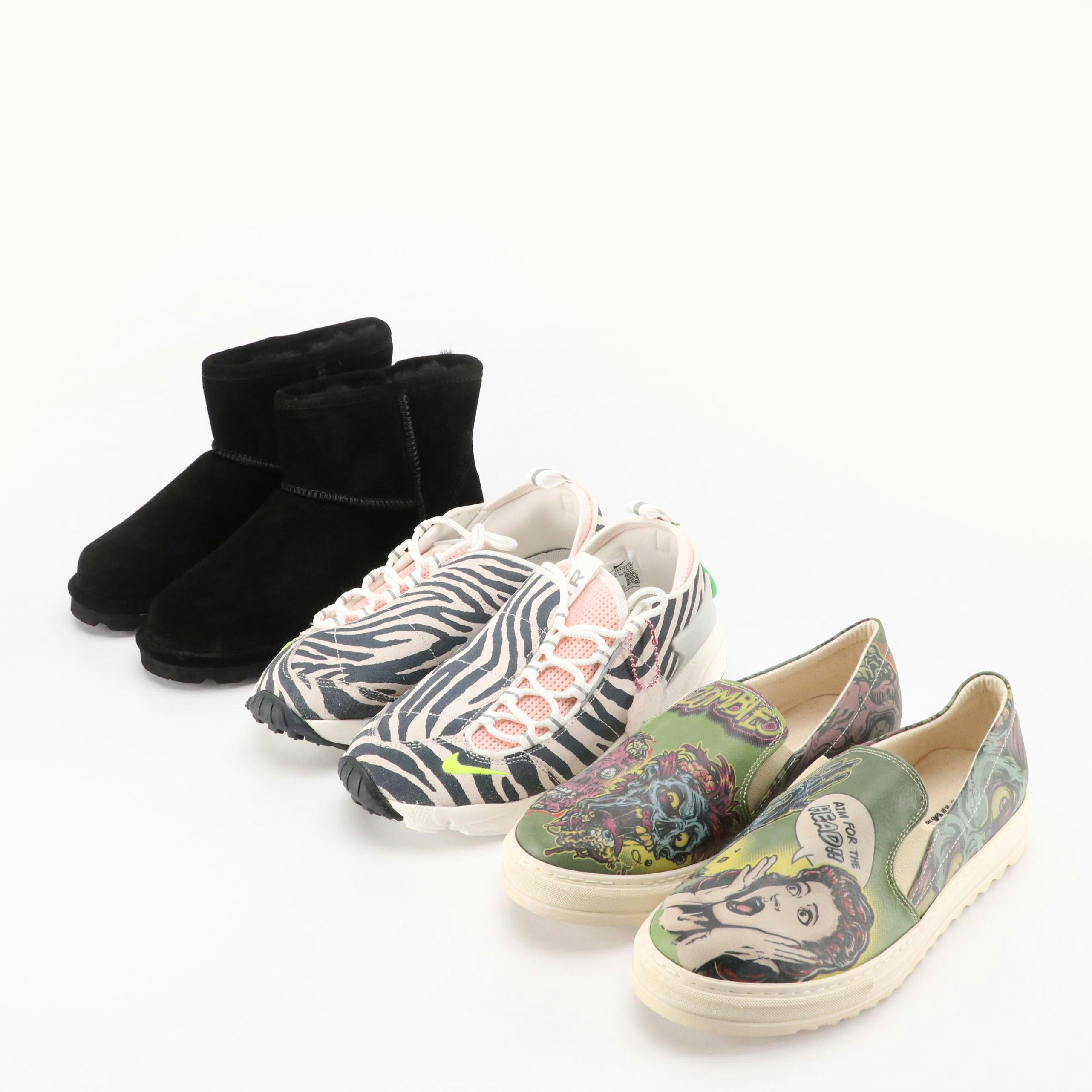 Nike x Olivia Kim "No Cover" Air Footscape Sneakers, Bearpaw Alyssa Boots & More