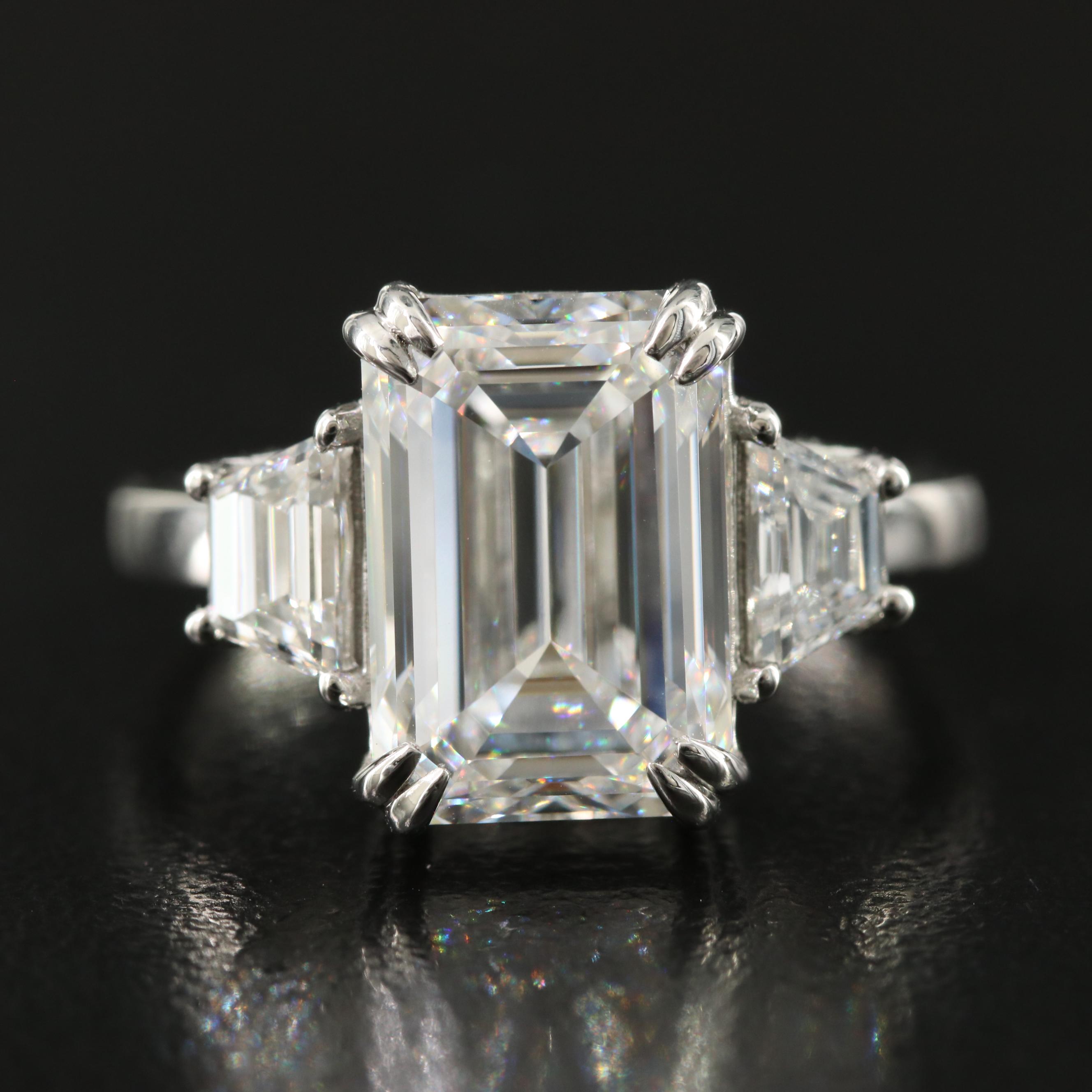 Platinum 6.17 CTW Lab Grown Diamond Ring with IGI Report