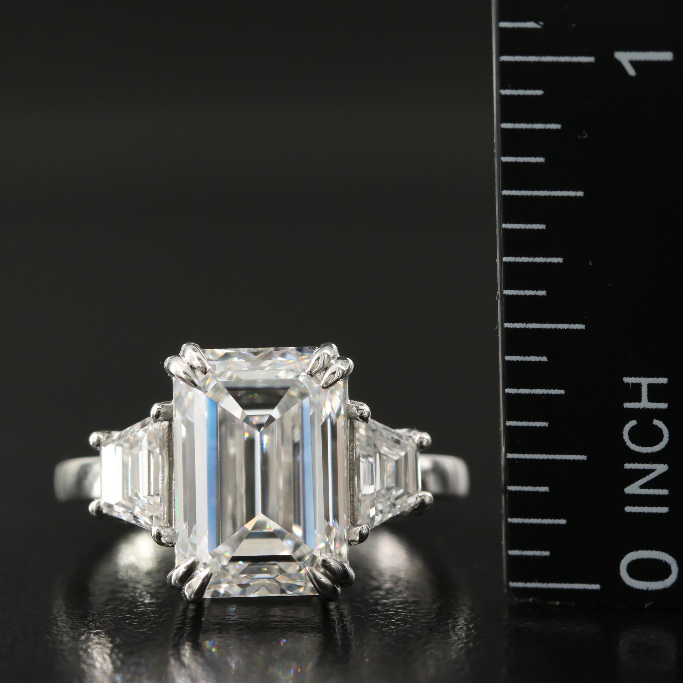 Platinum 6.17 CTW Lab Grown Diamond Ring with IGI Report