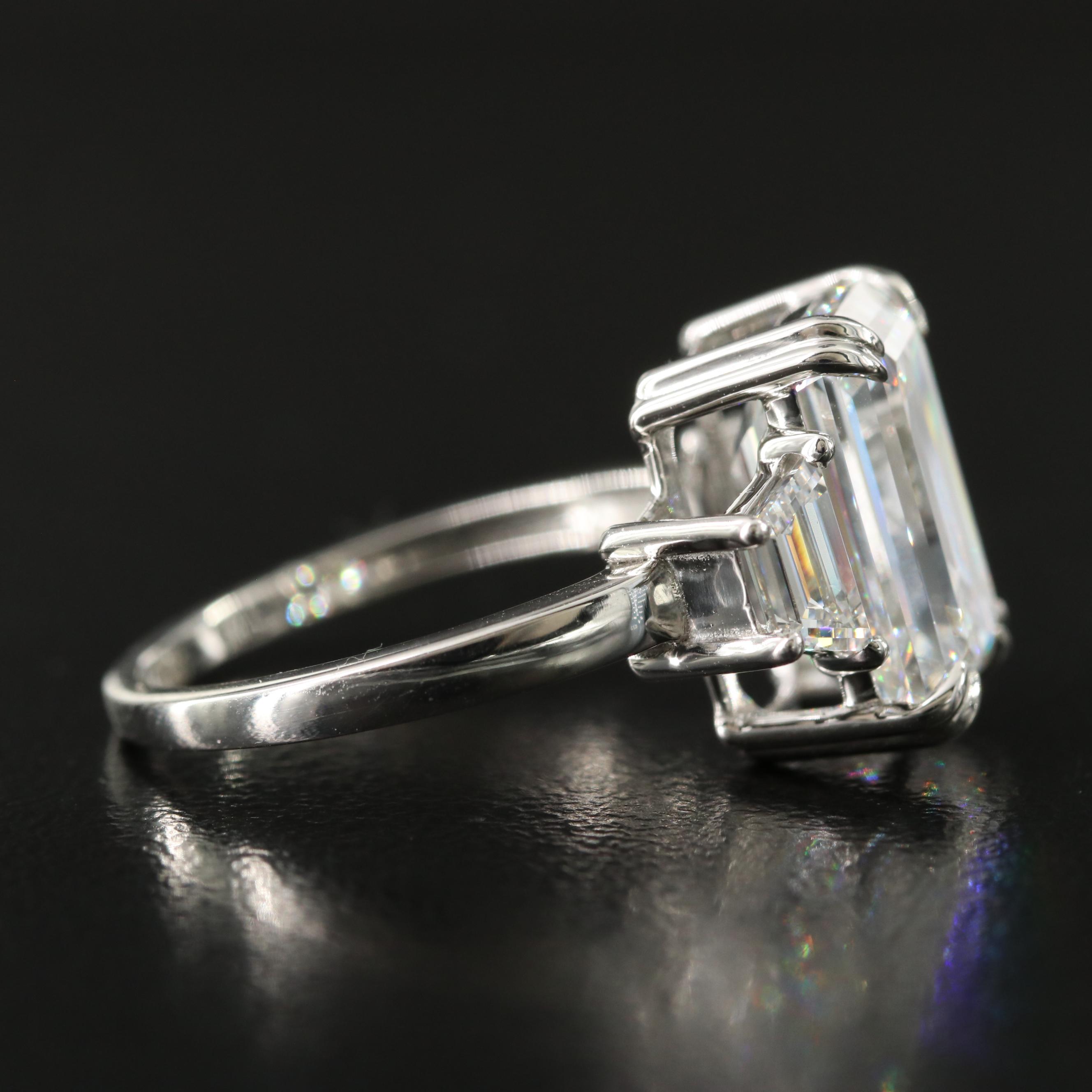 Platinum 6.17 CTW Lab Grown Diamond Ring with IGI Report
