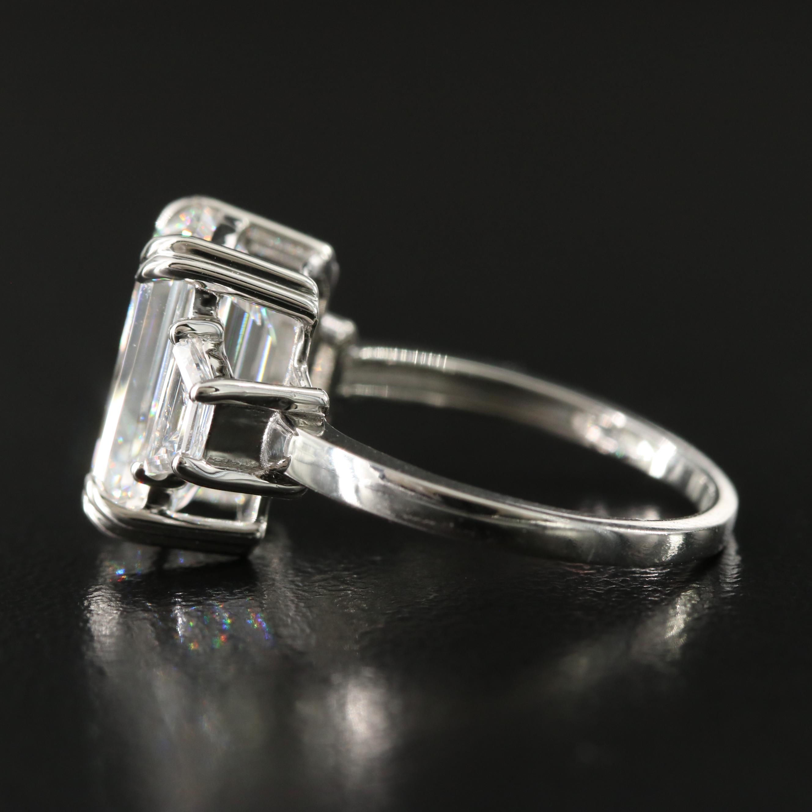 Platinum 6.17 CTW Lab Grown Diamond Ring with IGI Report