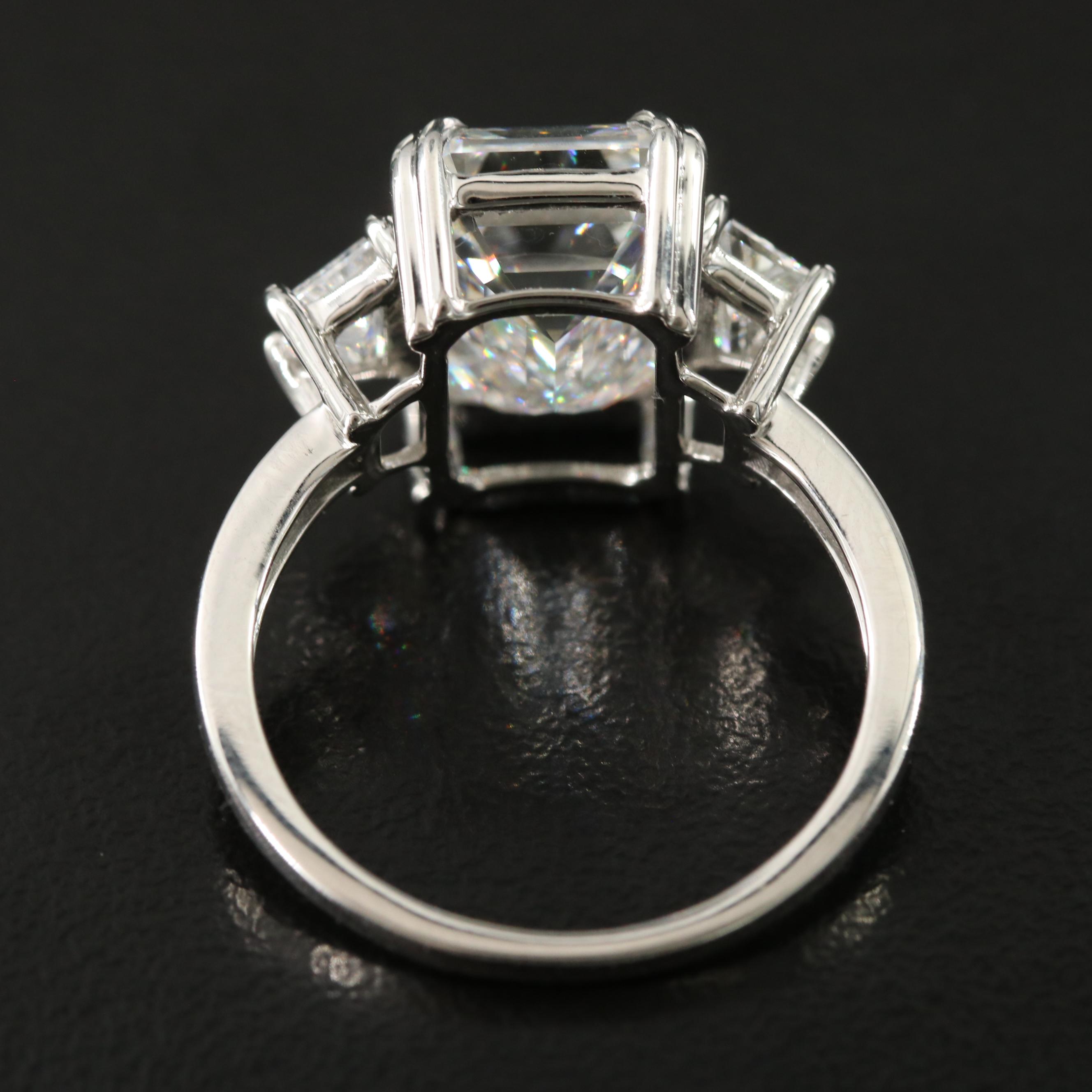 Platinum 6.17 CTW Lab Grown Diamond Ring with IGI Report