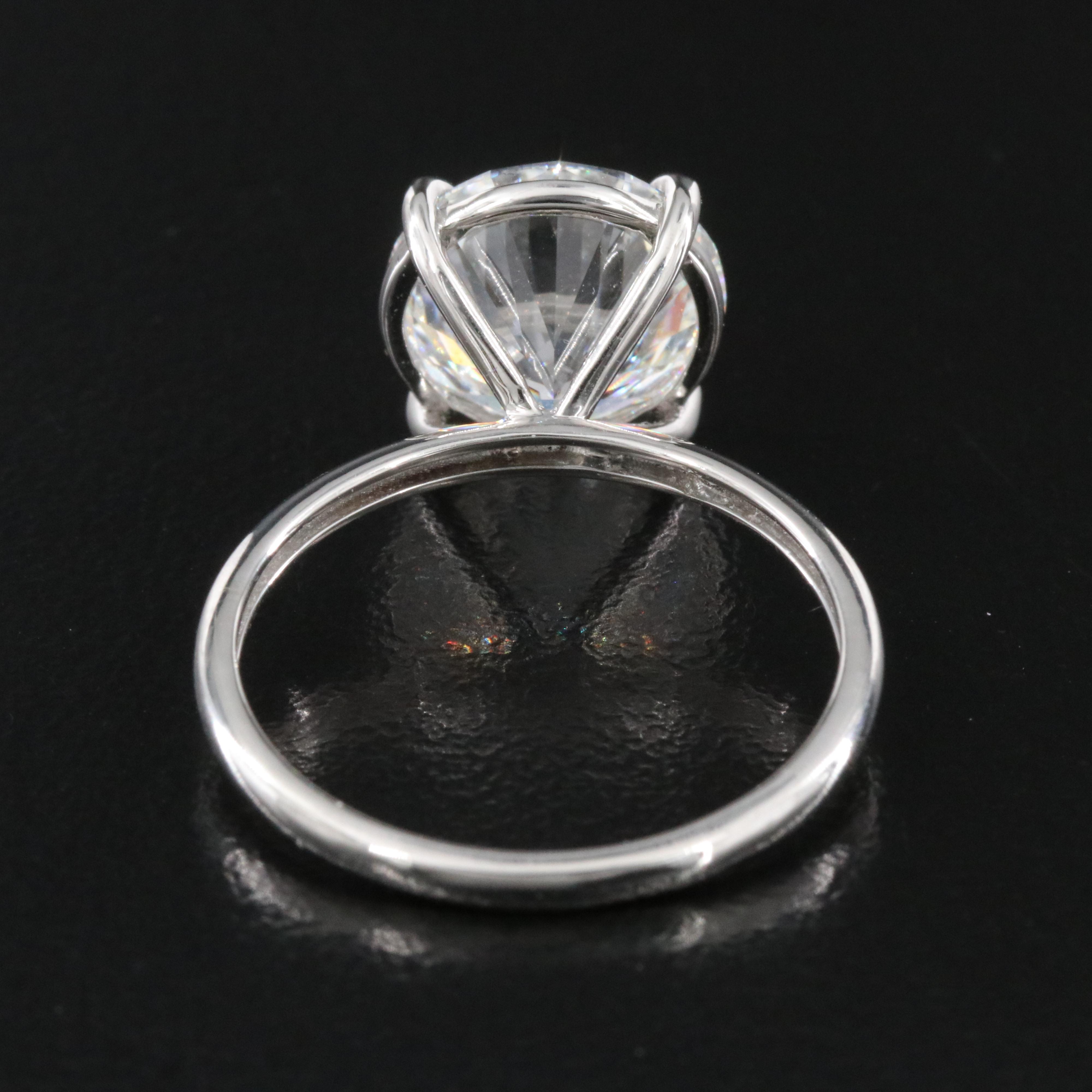 Platinum 4.09 CT Lab Grown Diamond Solitaire Ring with IGI Report