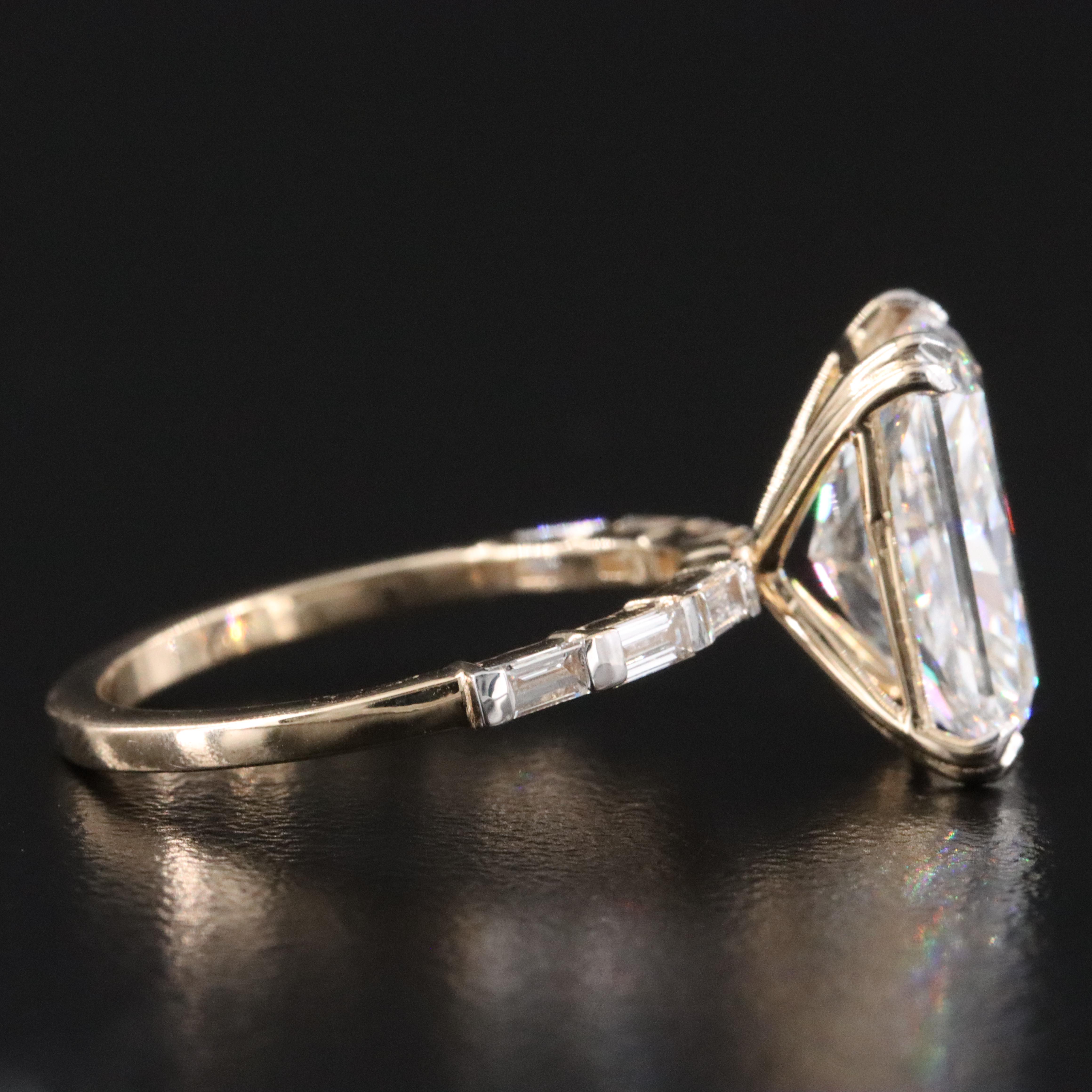 14K 5.31 CTW Lab Grown Diamond Ring with IGI Report