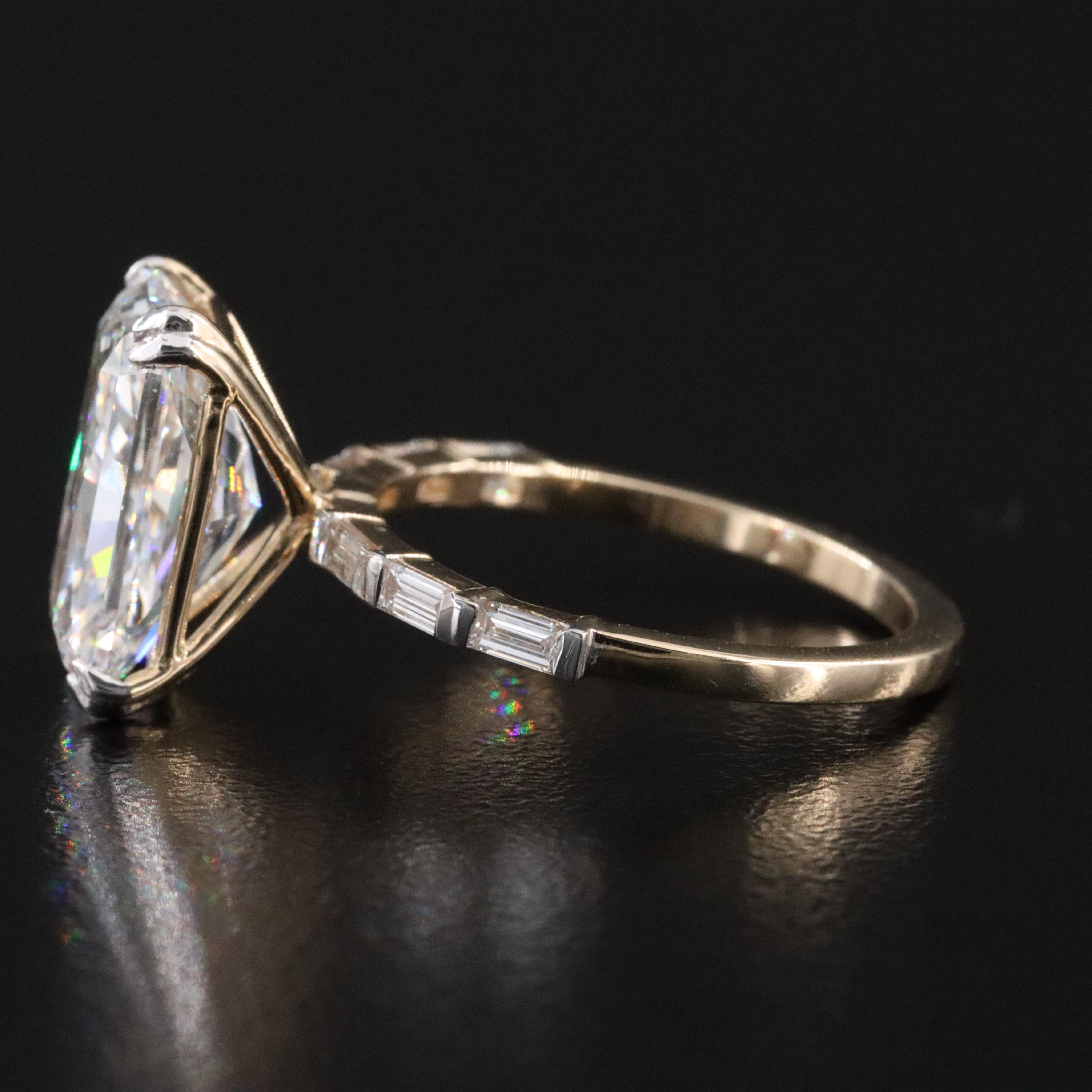 14K 5.31 CTW Lab Grown Diamond Ring with IGI Report