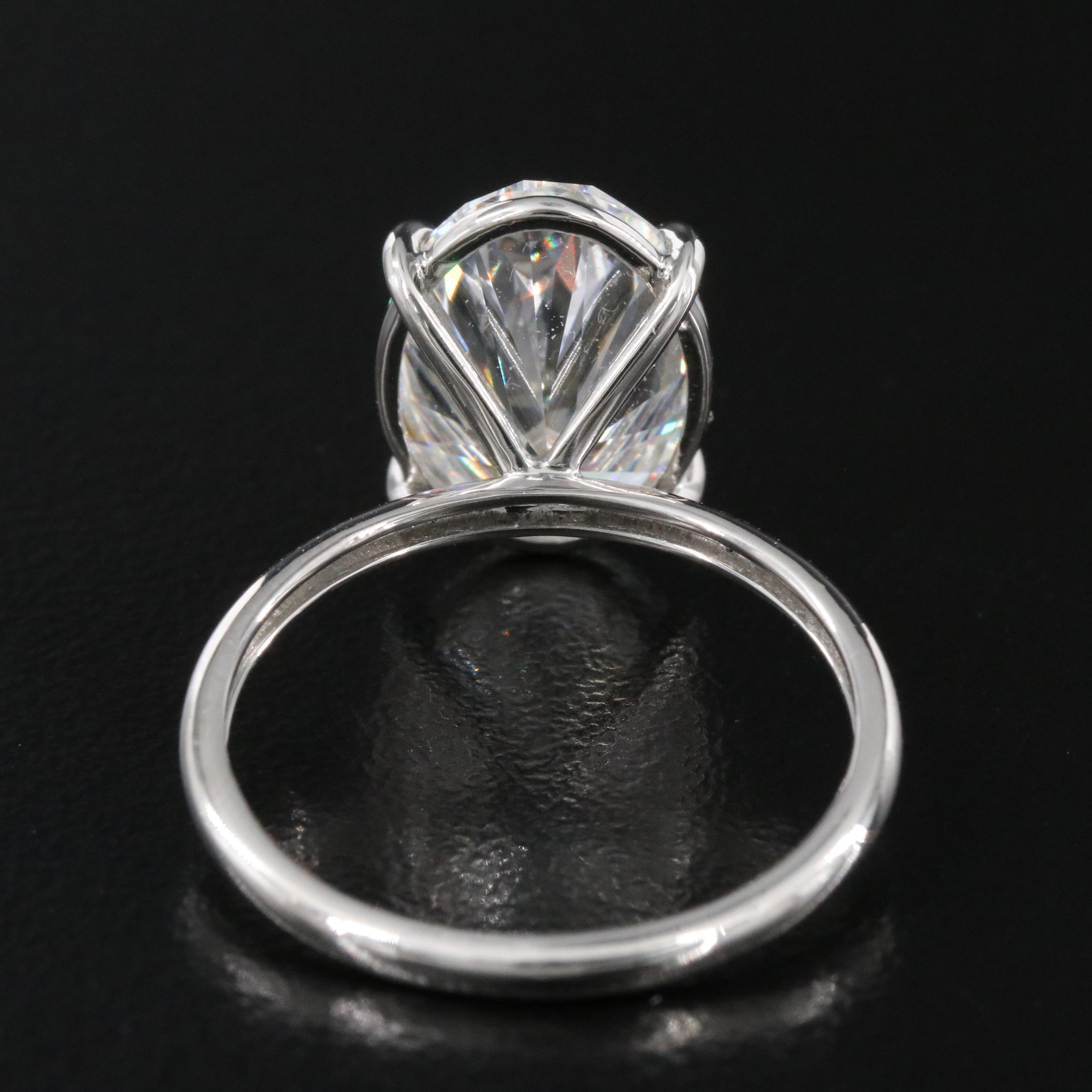 Platinum 4.62 CT Lab Grown Diamond Solitaire Ring with IGI Report