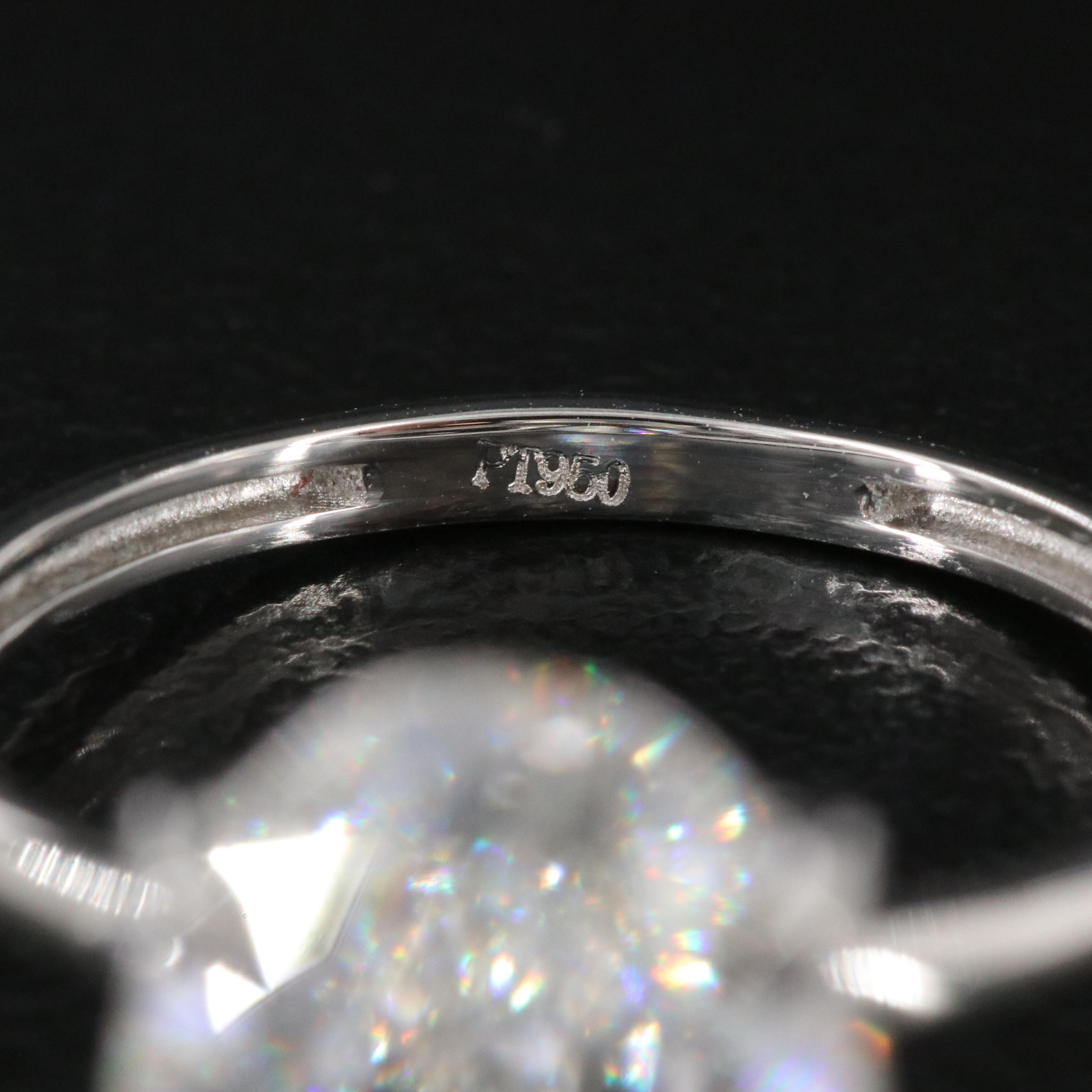 Platinum 4.62 CT Lab Grown Diamond Solitaire Ring with IGI Report