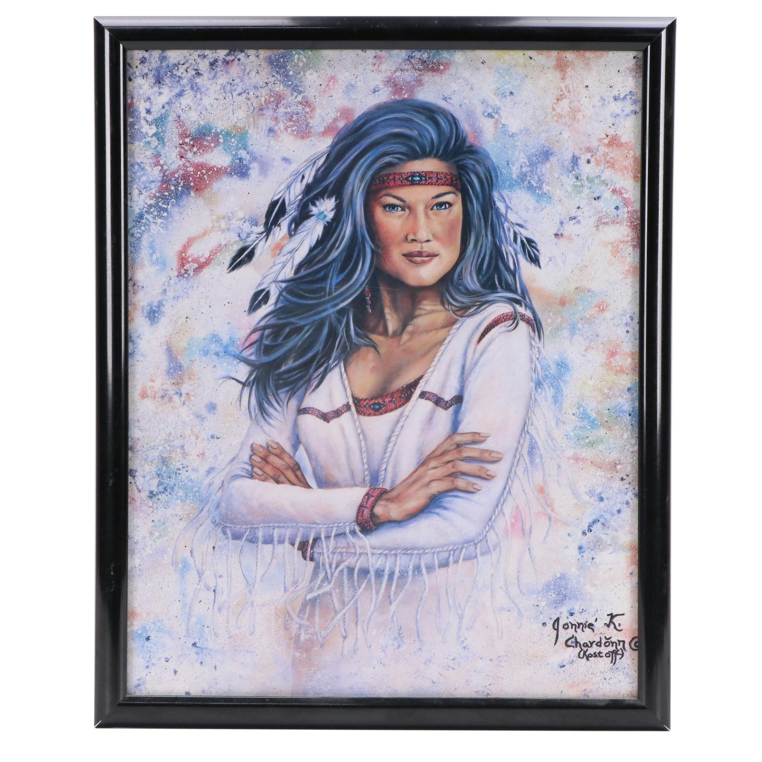 Offset Lithograph After Jonnie K. Kostoff "Chardonn," 21st Century