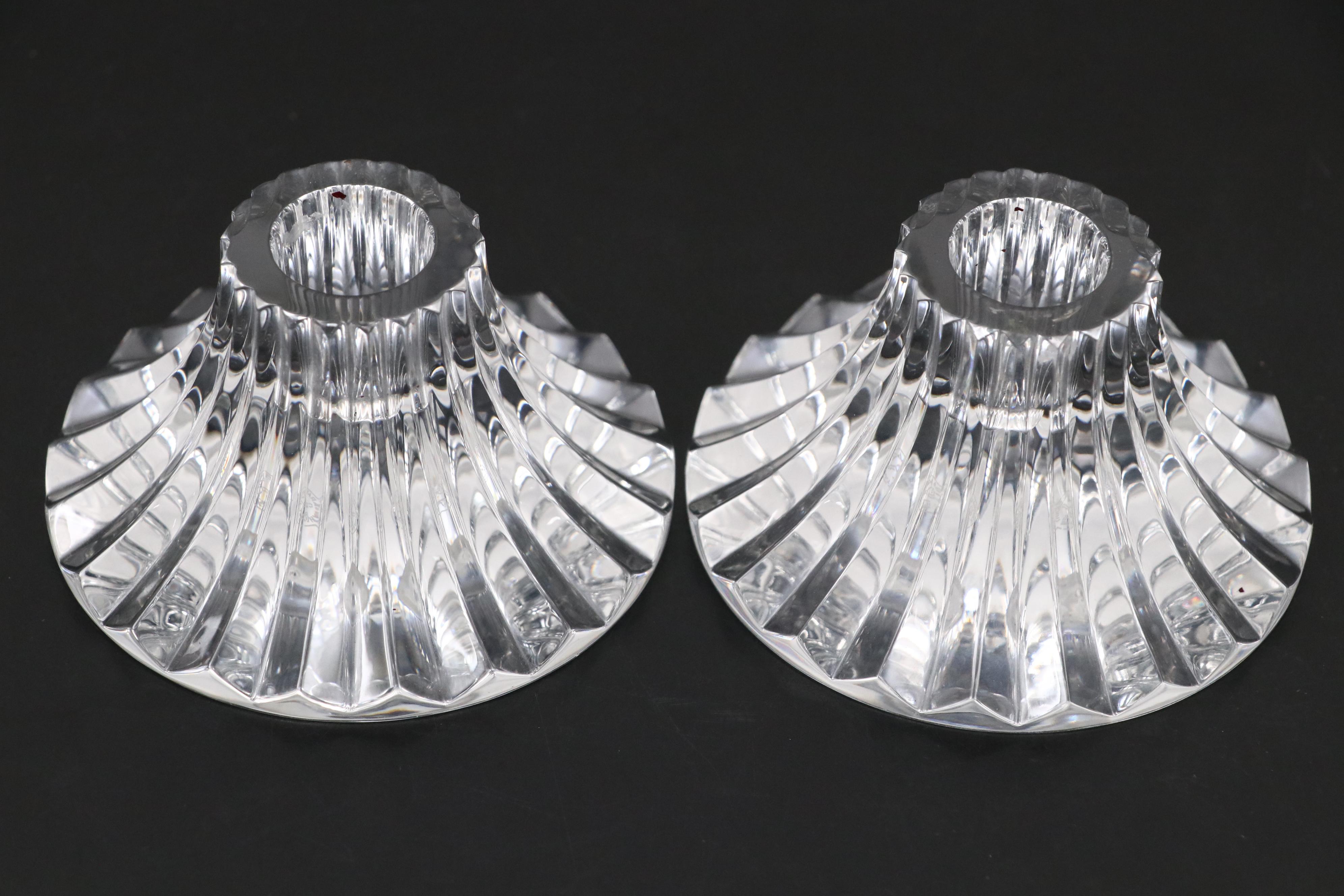 Baccarat and Frank Lloyd Wright Foundation Crystal Candle Holders