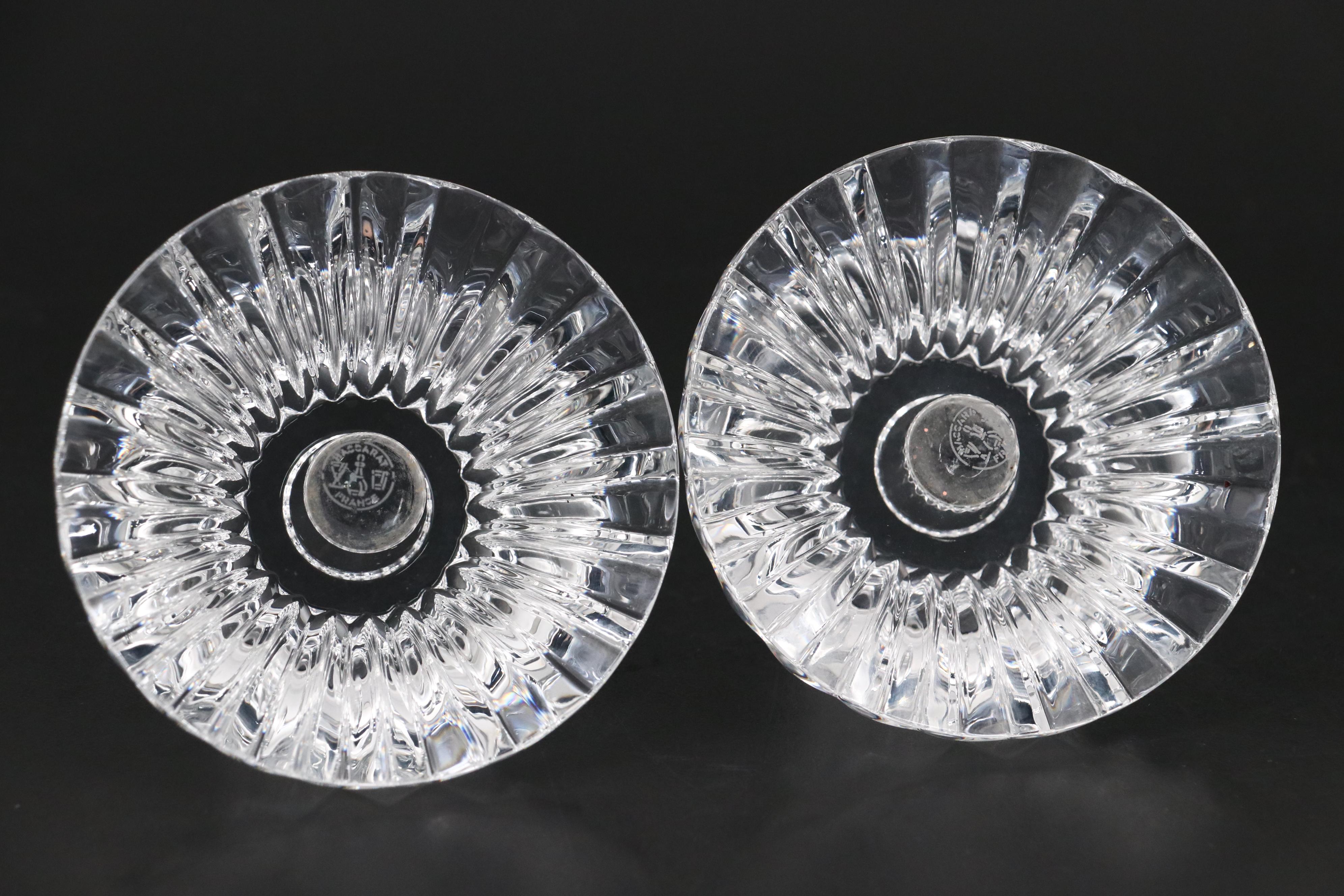 Baccarat and Frank Lloyd Wright Foundation Crystal Candle Holders