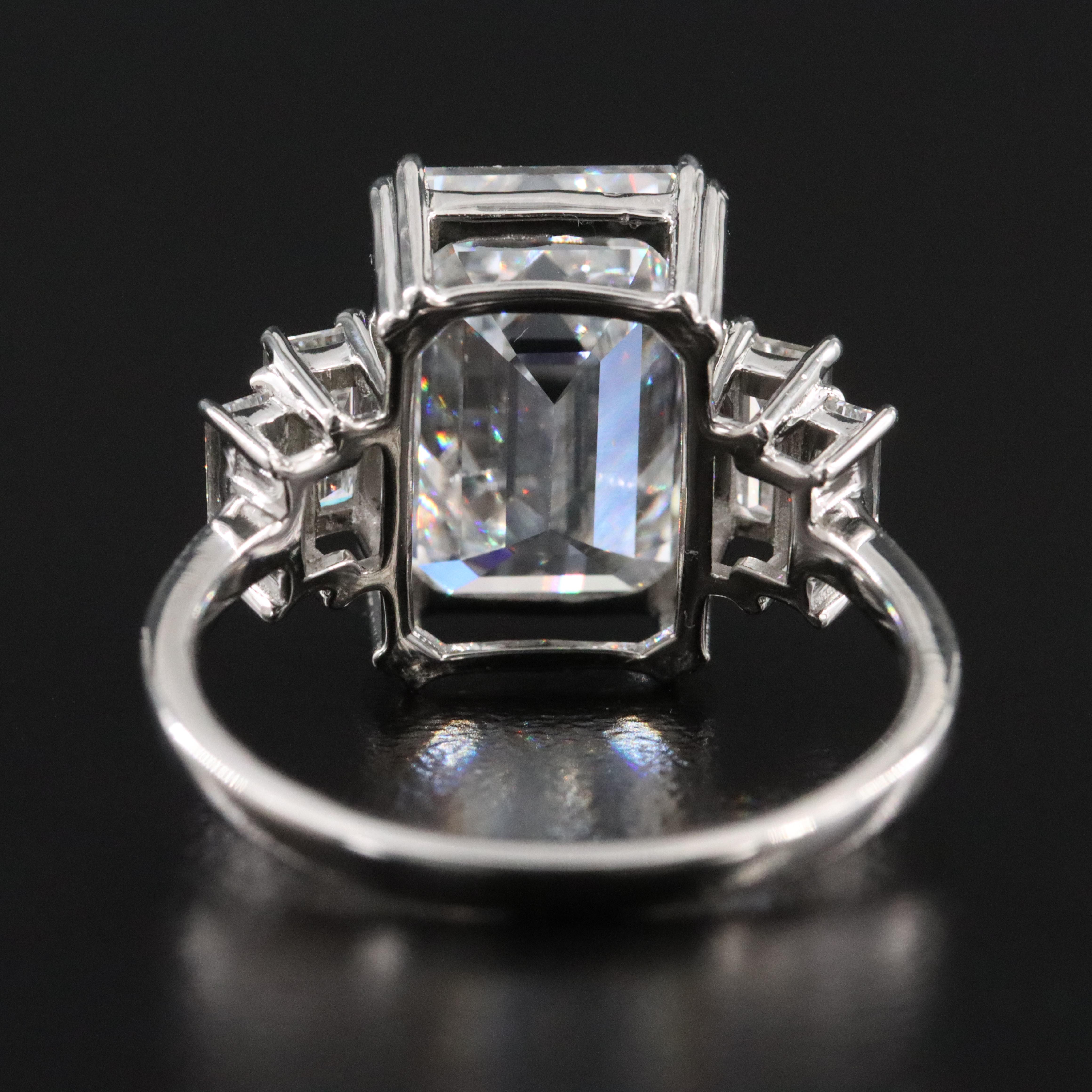 Platinum 7.05 CTW Lab Grown Diamond Ring with IGI Report