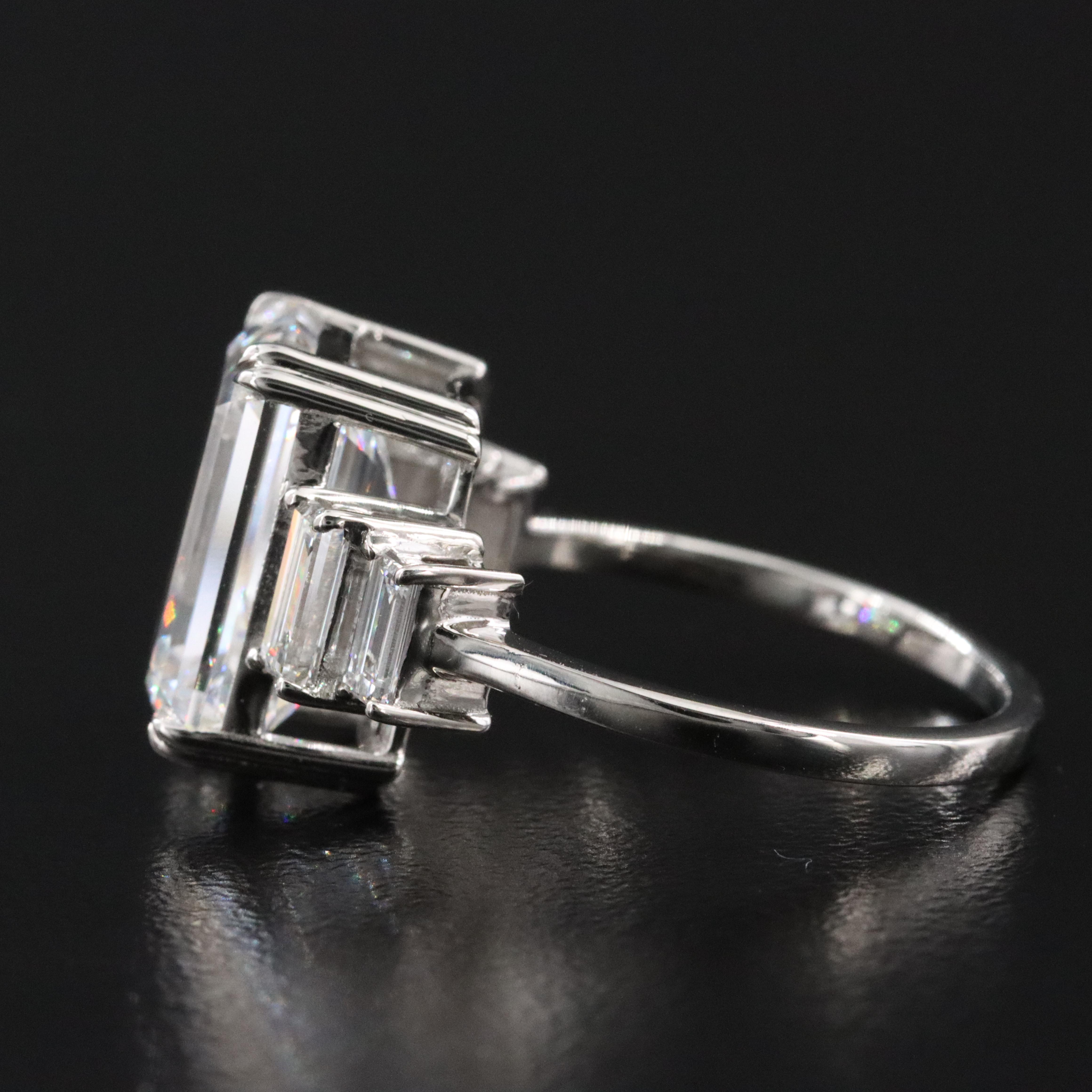 Platinum 7.05 CTW Lab Grown Diamond Ring with IGI Report