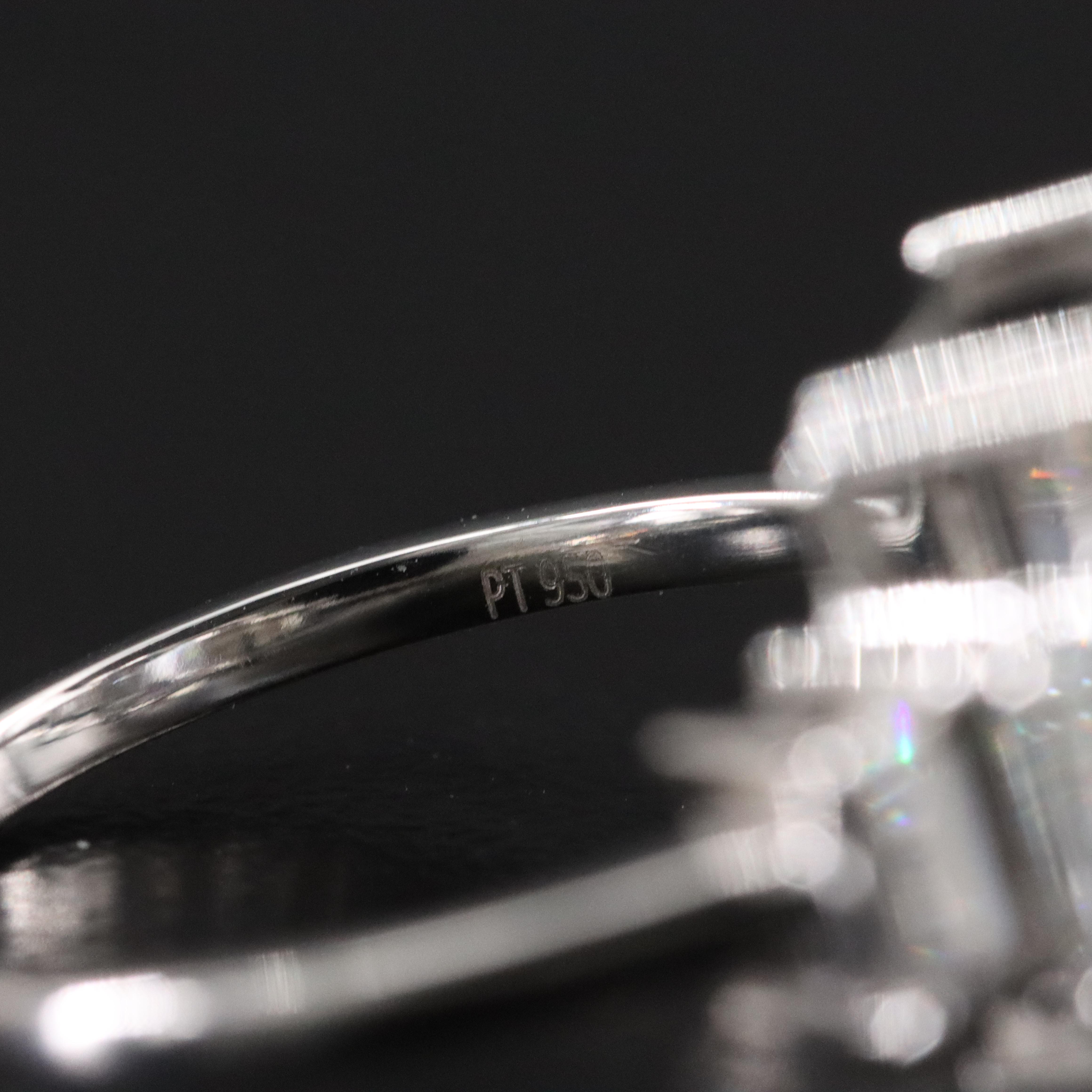 Platinum 7.05 CTW Lab Grown Diamond Ring with IGI Report