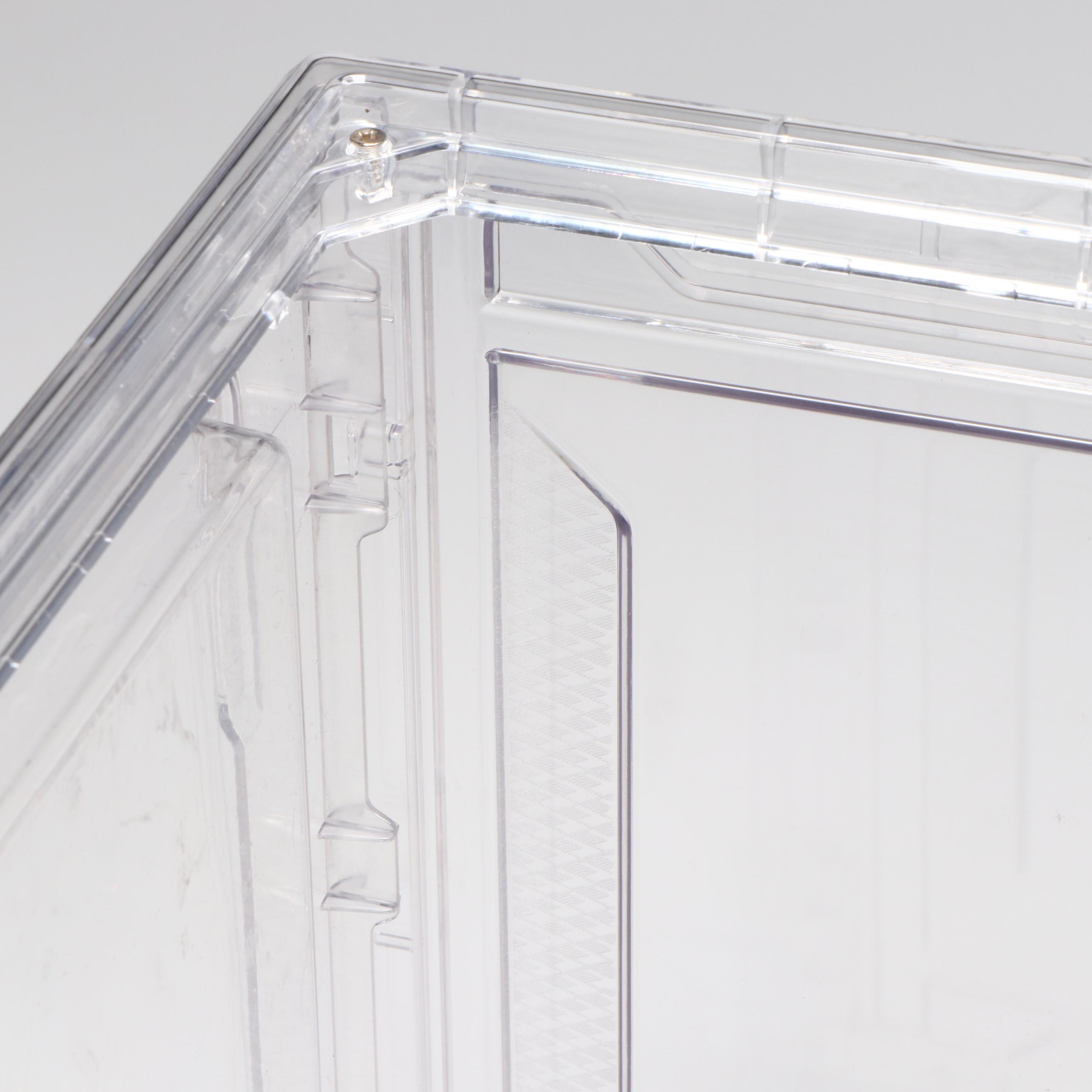 Two Clear Acrylic Storage Cubes with Veno Bags Storage Totes