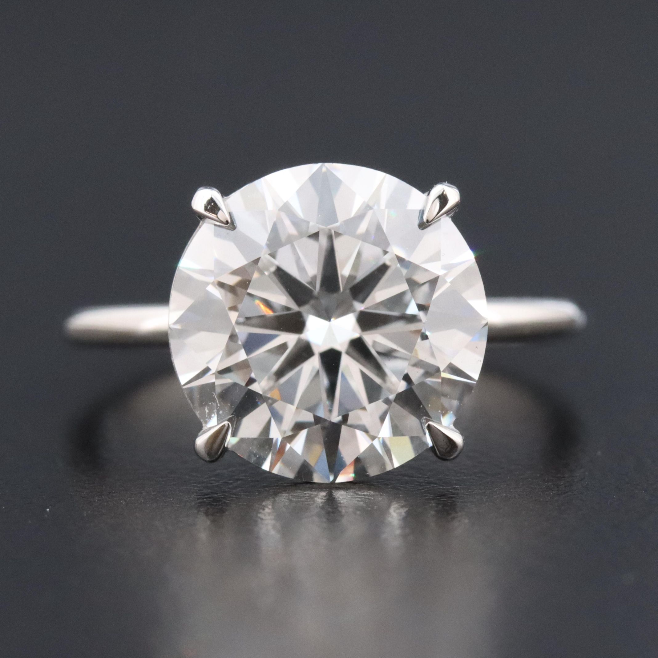 Platinum 5.01 CT Lab Grown Diamond Solitaire Ring with IGI Report