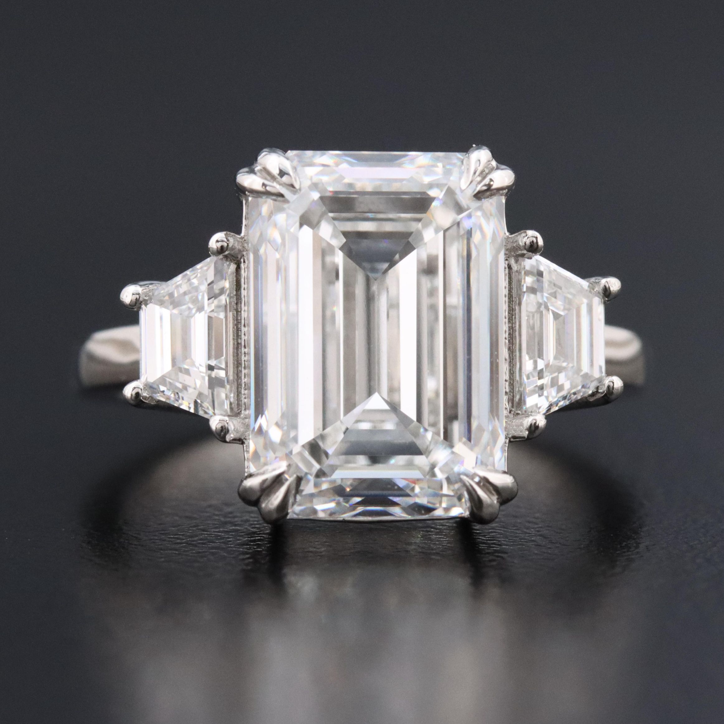 Platinum 7.02 CTW Lab Grown Diamond Ring with IGI Report