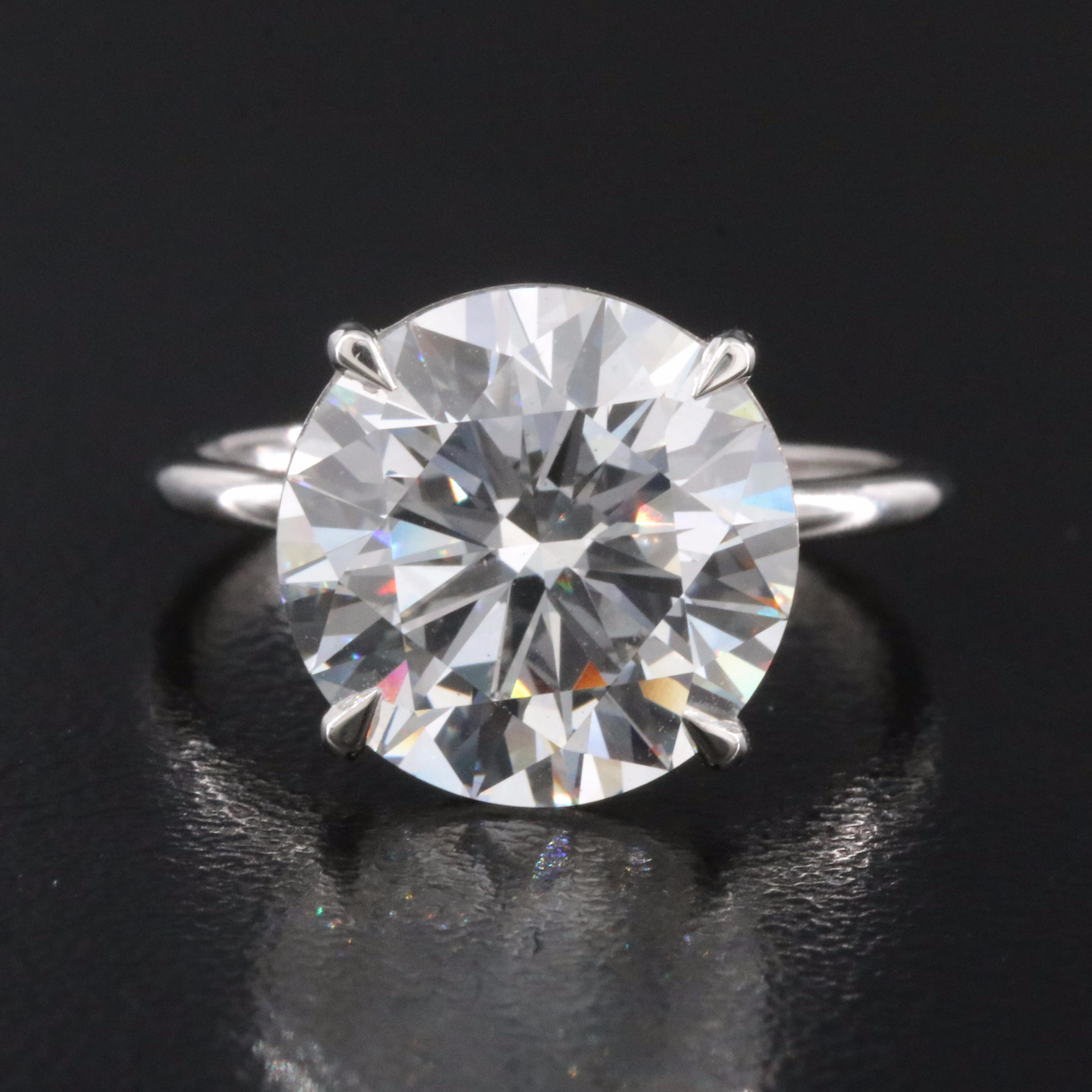 Platinum 6.00 CT Lab Grown Diamond Solitaire Ring with IGI Report