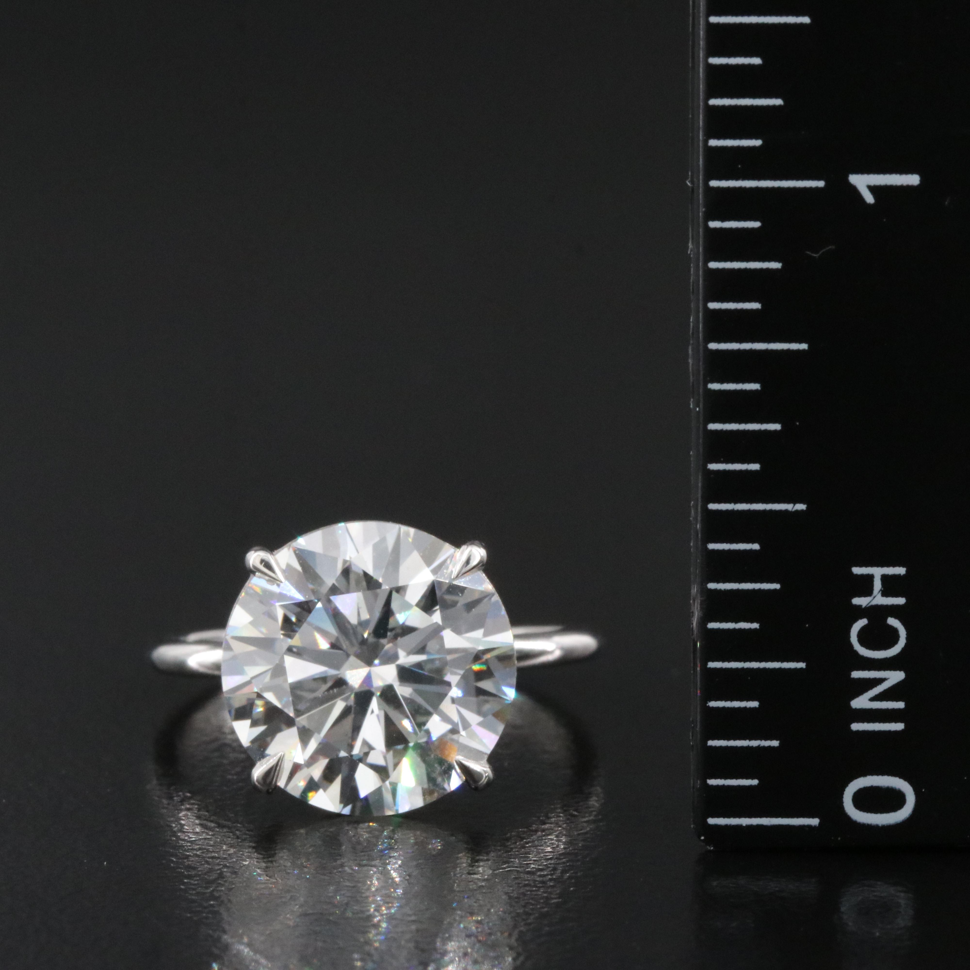 Platinum 6.00 CT Lab Grown Diamond Solitaire Ring with IGI Report