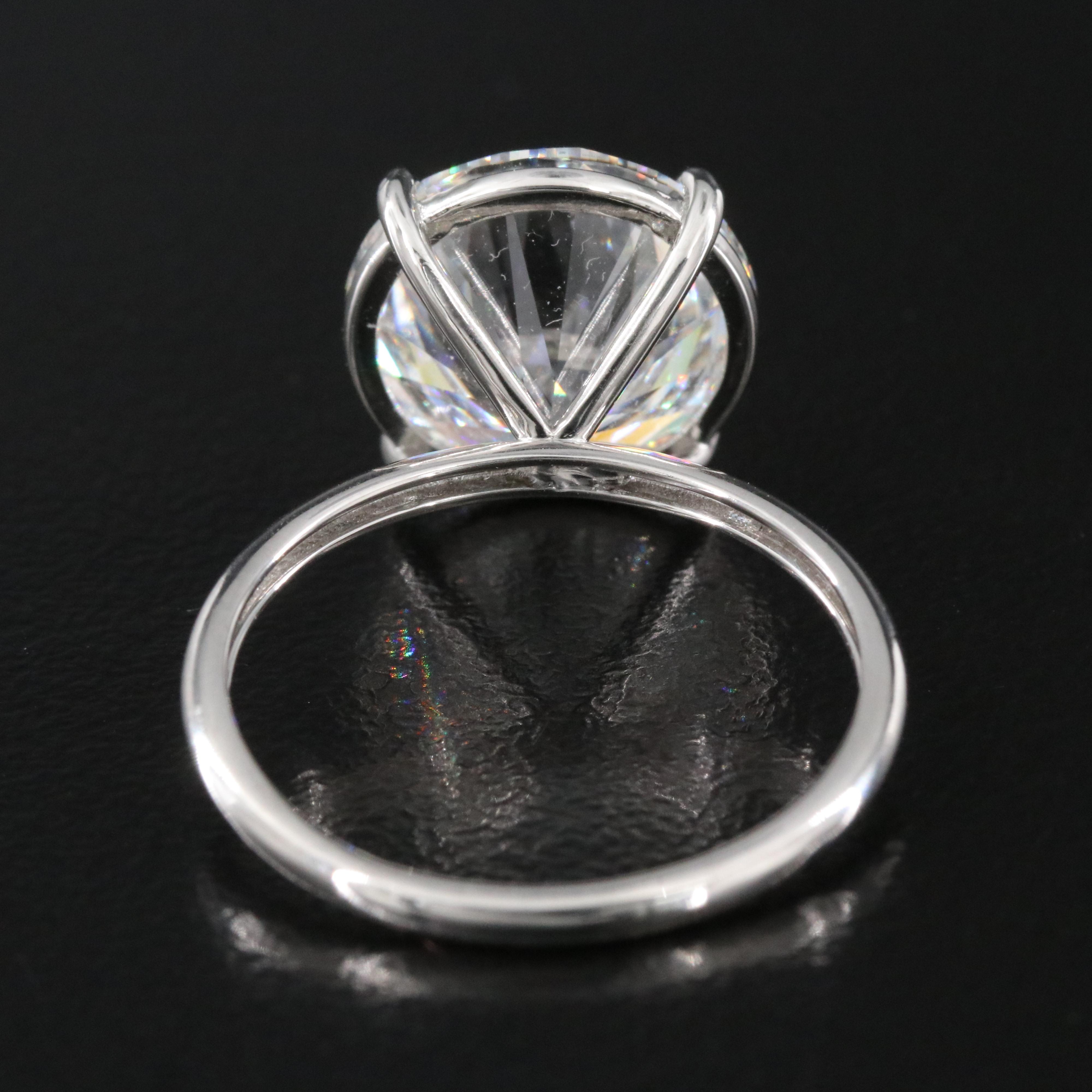 Platinum 6.00 CT Lab Grown Diamond Solitaire Ring with IGI Report