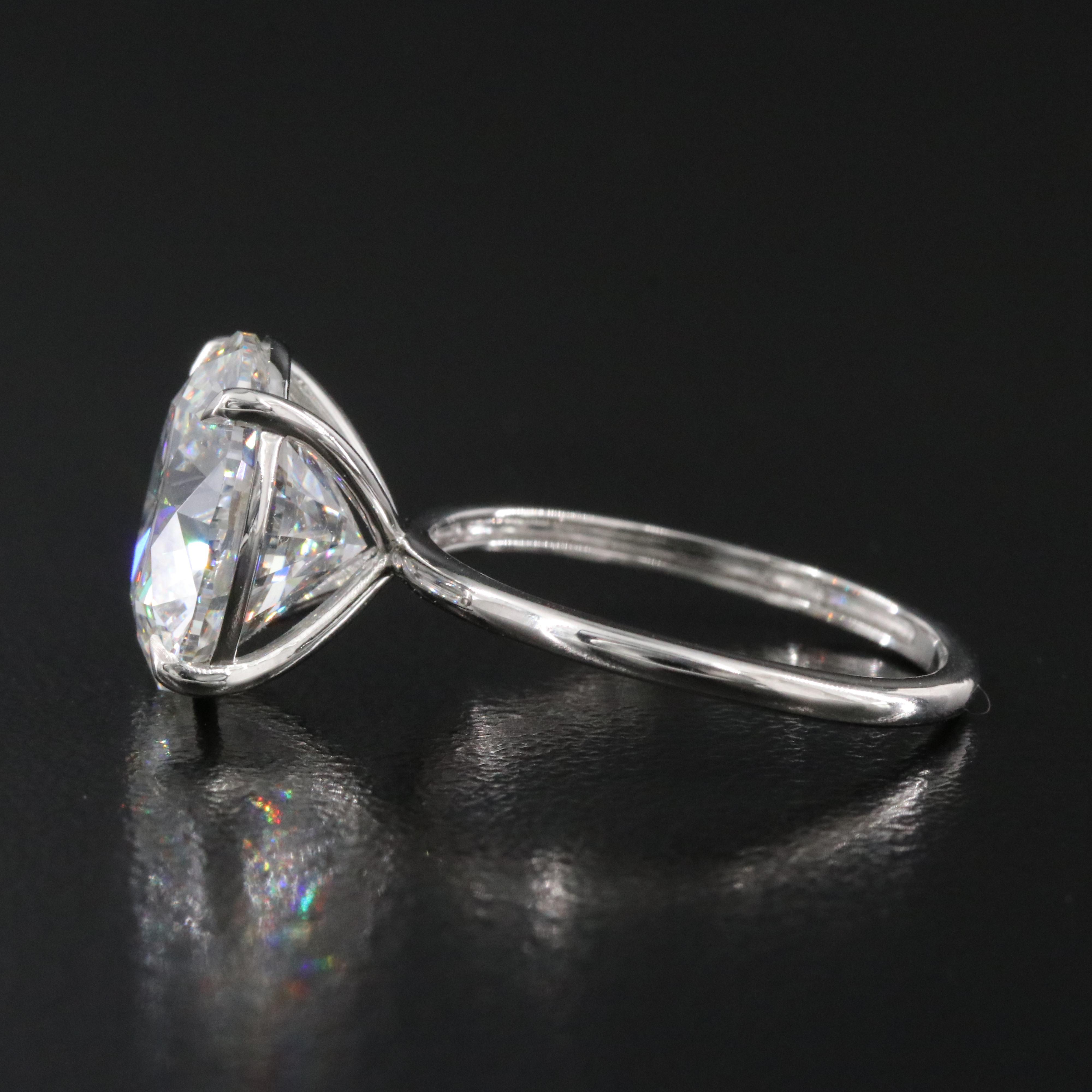 Platinum 6.00 CT Lab Grown Diamond Solitaire Ring with IGI Report