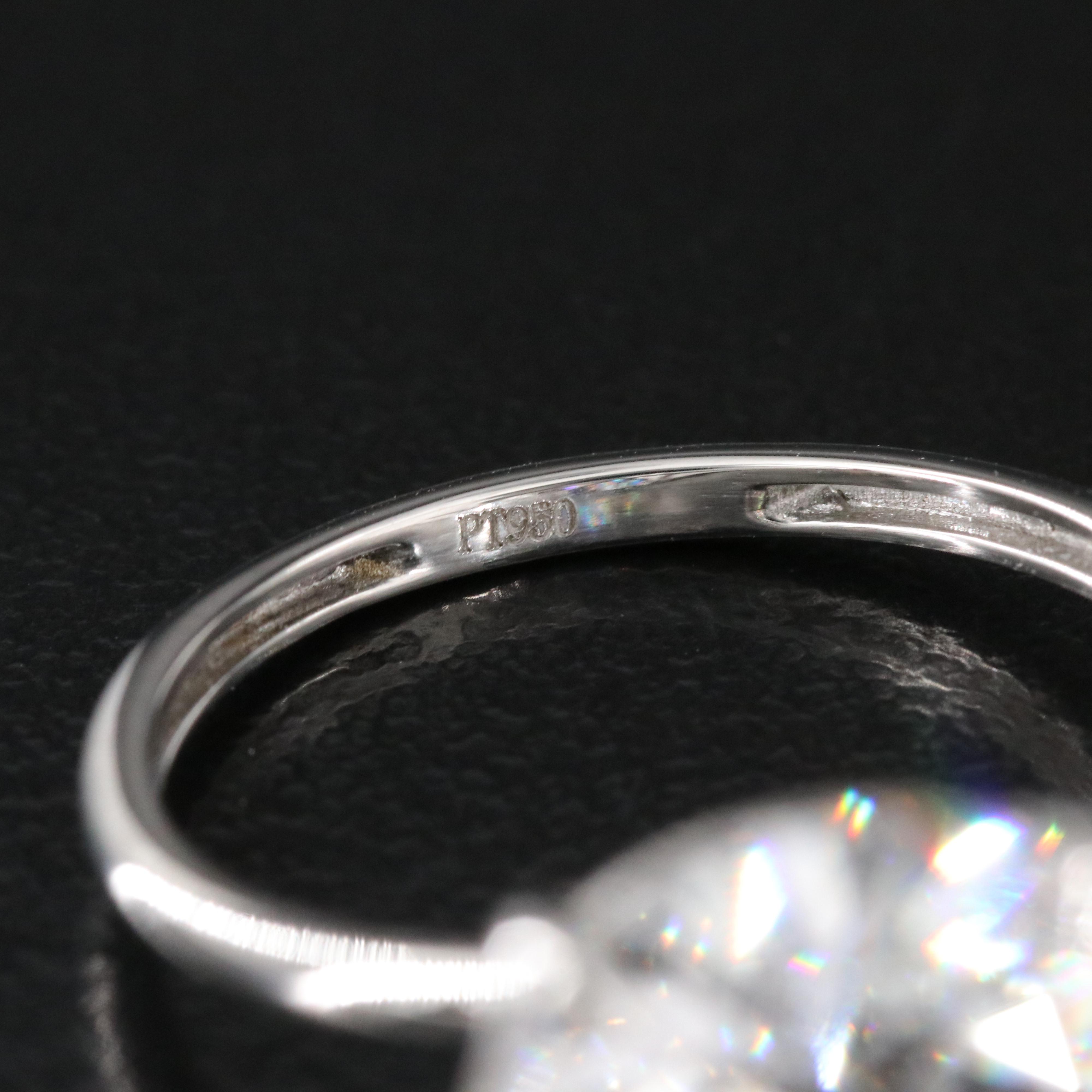 Platinum 6.00 CT Lab Grown Diamond Solitaire Ring with IGI Report