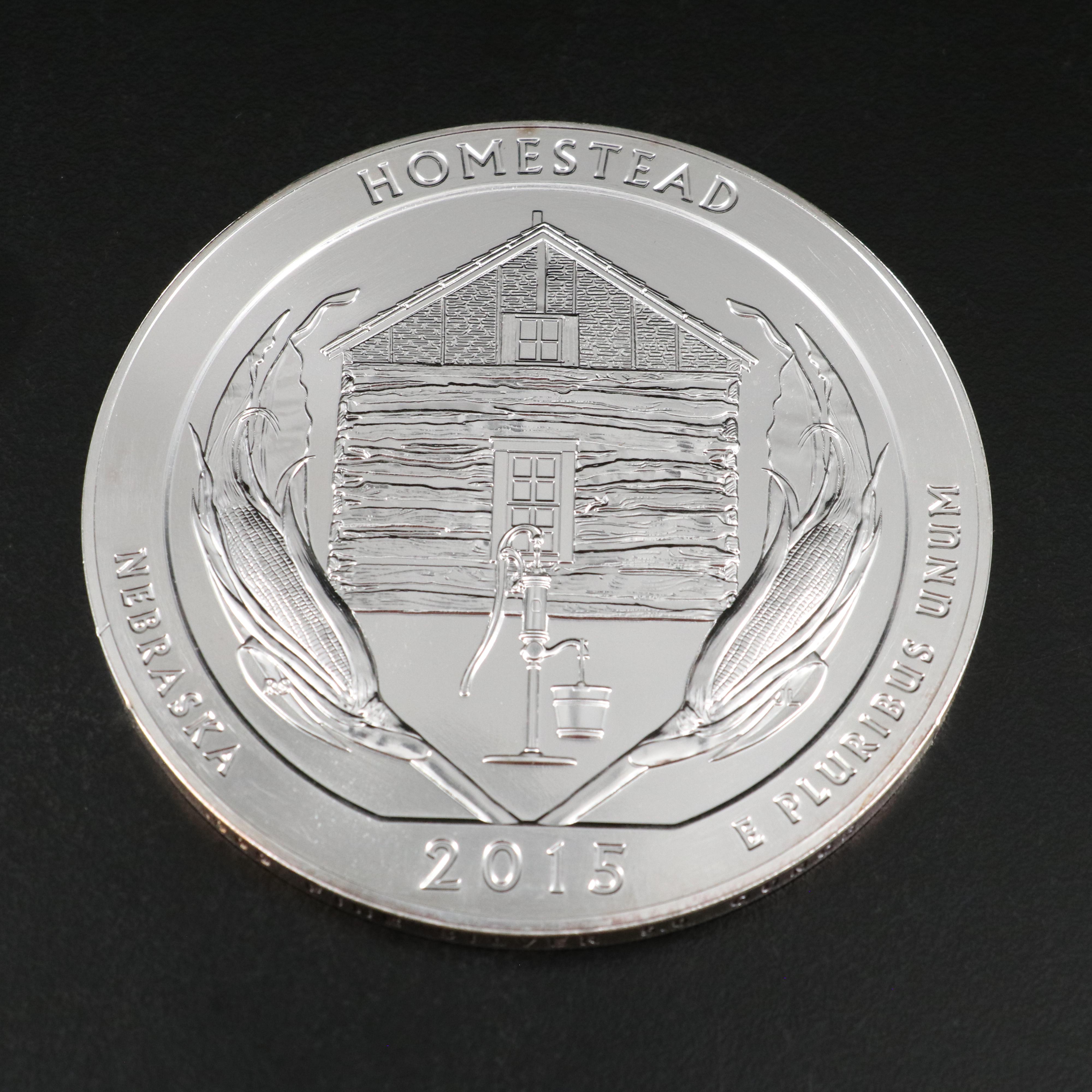 2015 America the Beautiful 5 oz. Silver Bullion Coin Commemorating Homestead